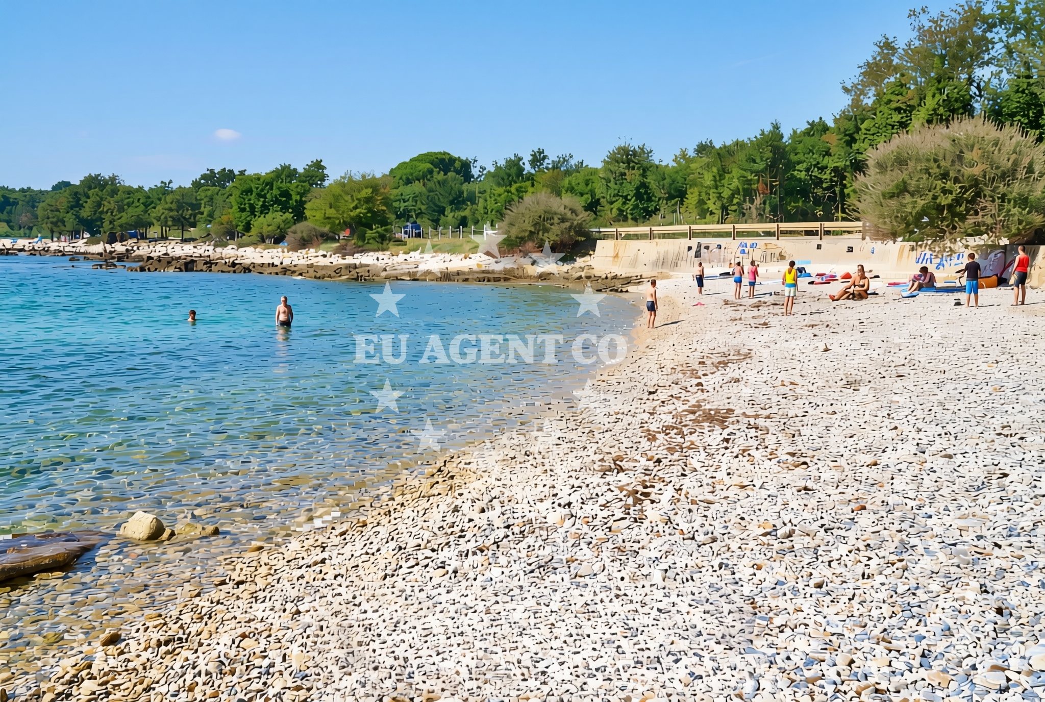 Overview of Benuška, Poreč Beach in Benuška