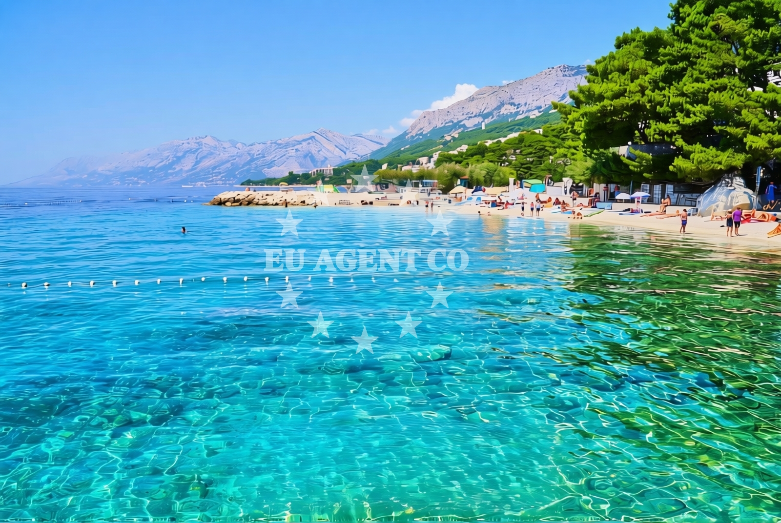 Overview of Berulia, Brela Beach in Berulia