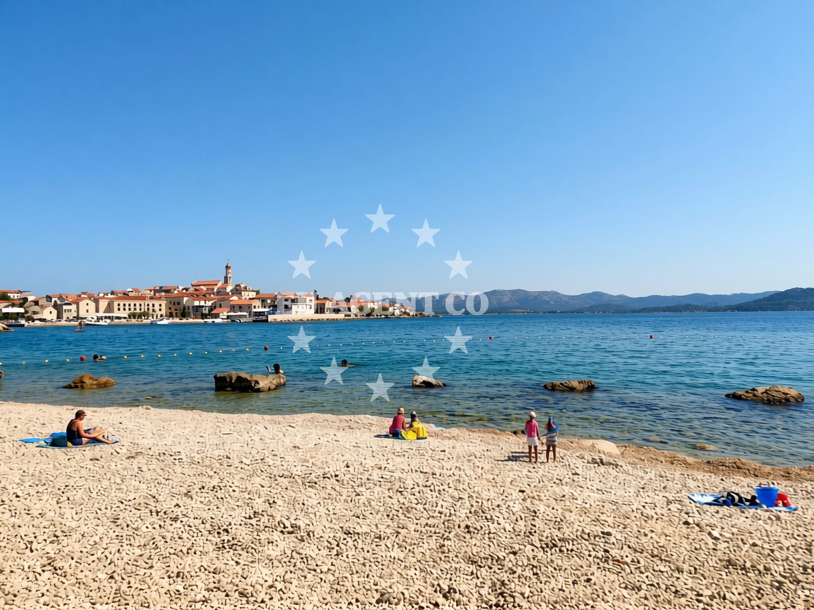 Beach facilities and surroundings at Betina beach in Dolac 16B, Betina