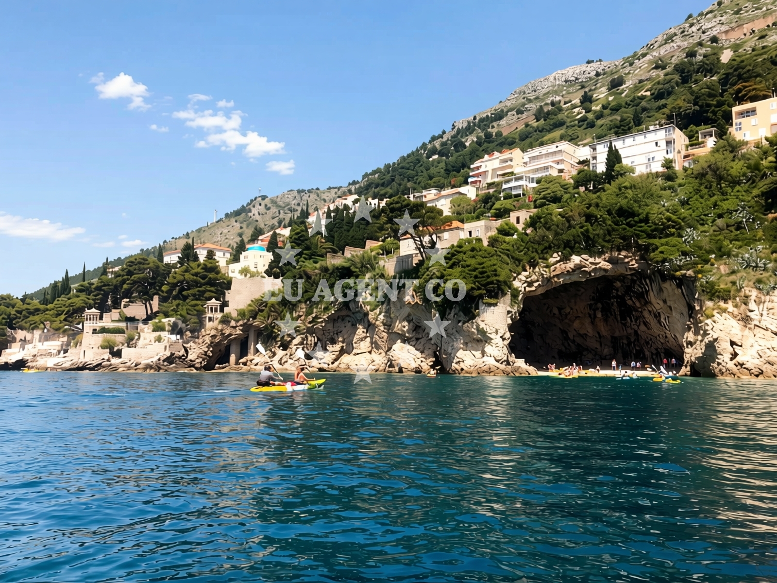 Beach facilities and surroundings at Betina Cave beach in Zlatni potok 5, Dubrovnik