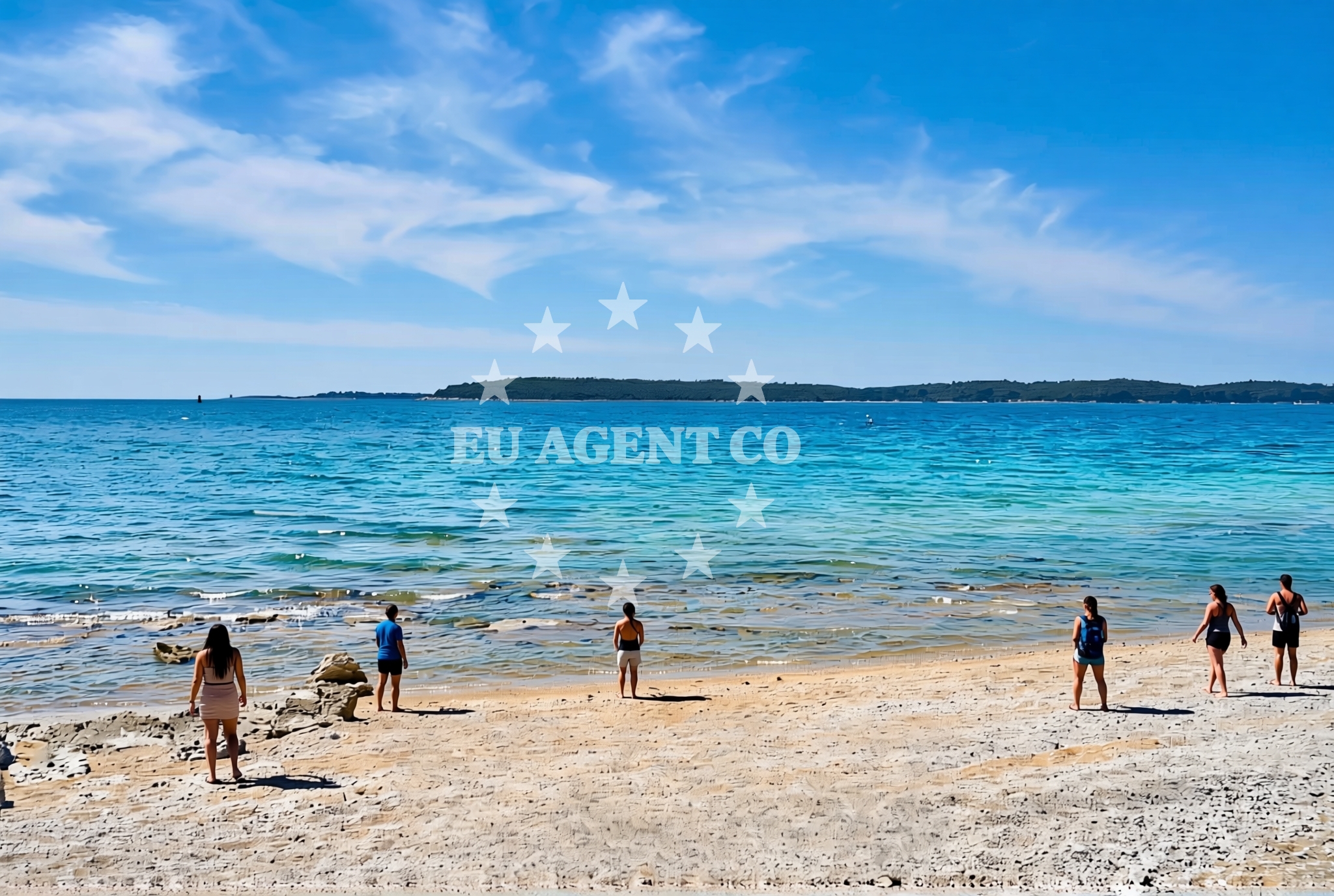 Overview of Bi Dog (dog beach), Valbandon Beach in Bi Dog (plaža za pse)