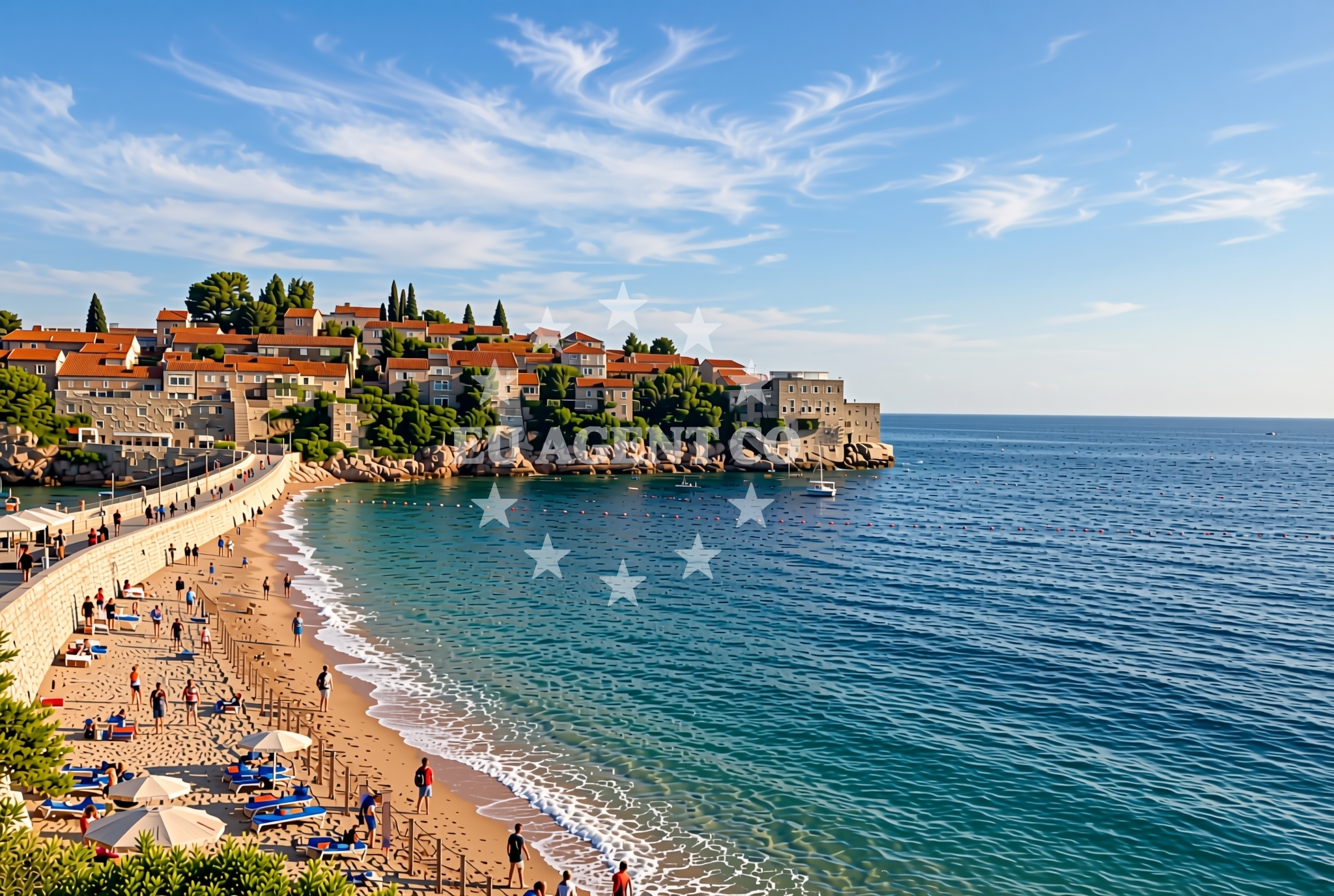 Shoreline and swimming area at Bi Dog (dog beach), Valbandon Beach in Bi Dog (plaža za pse)
