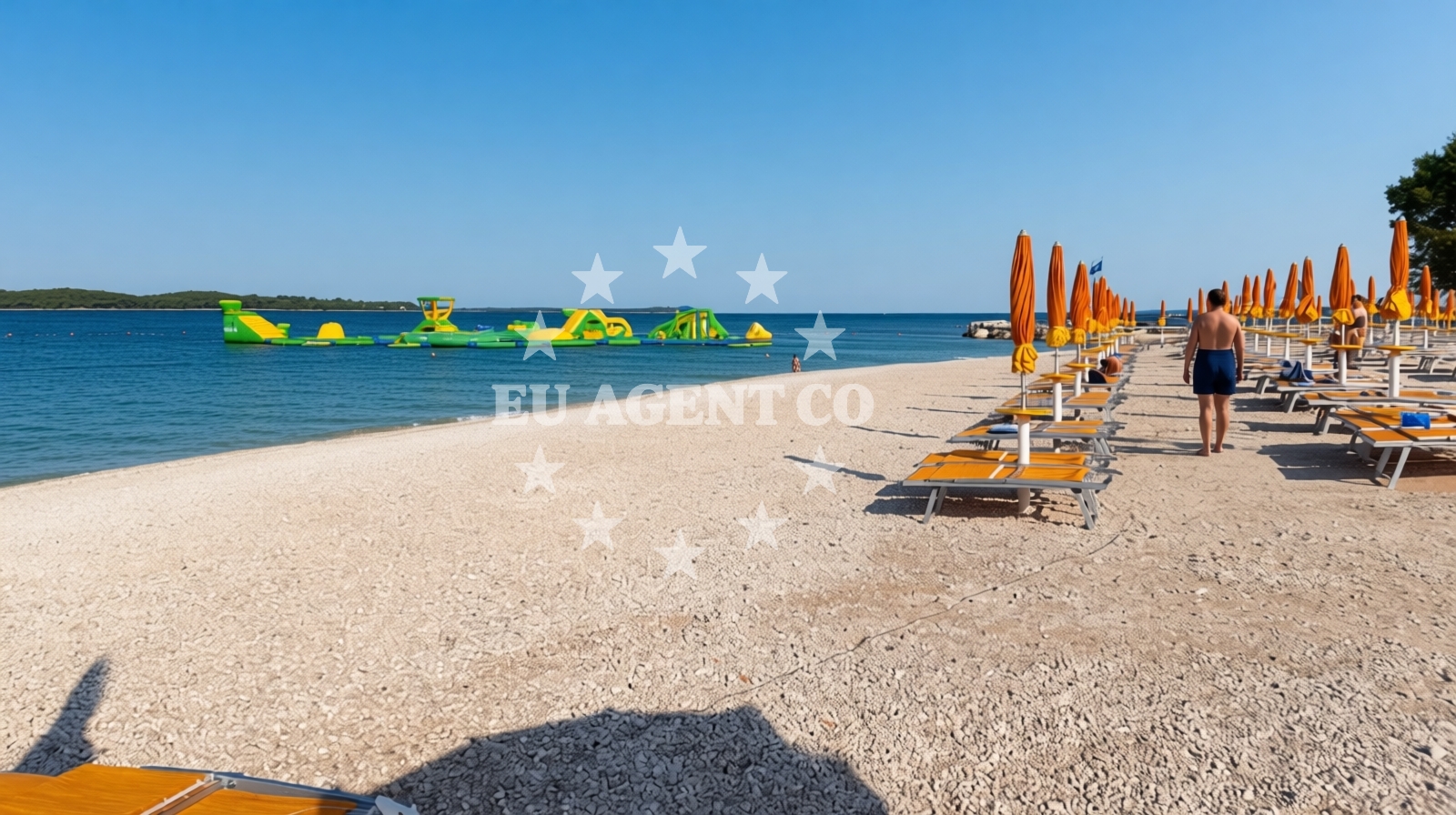 Sea and coastal view of Bi Village beach in 115 Dragonja, Fažana