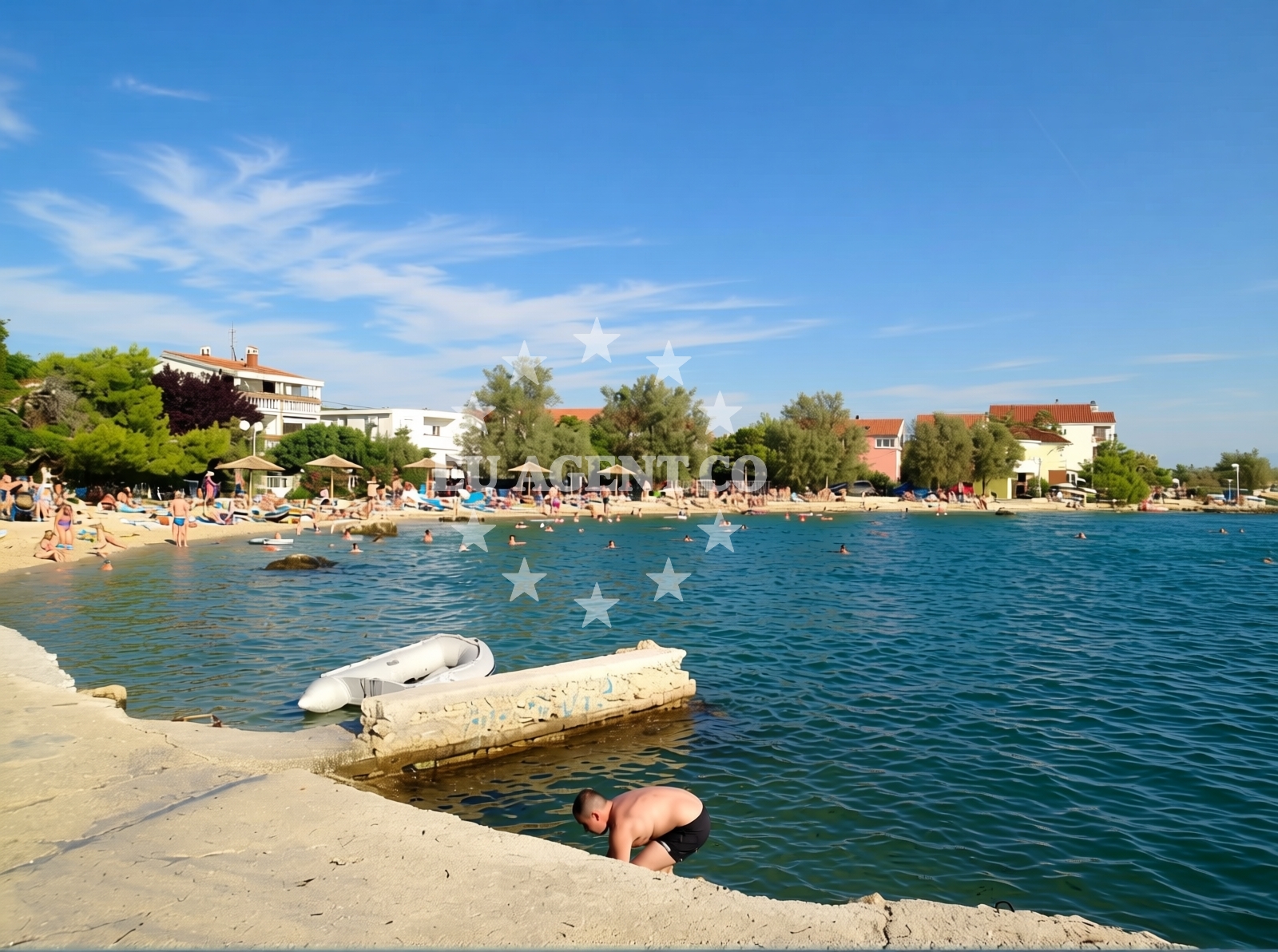 Shoreline and swimming area at Bibinje beach in Ulica Kralja Petra Krešimira IV , 84 Prizemlje, Bibinje