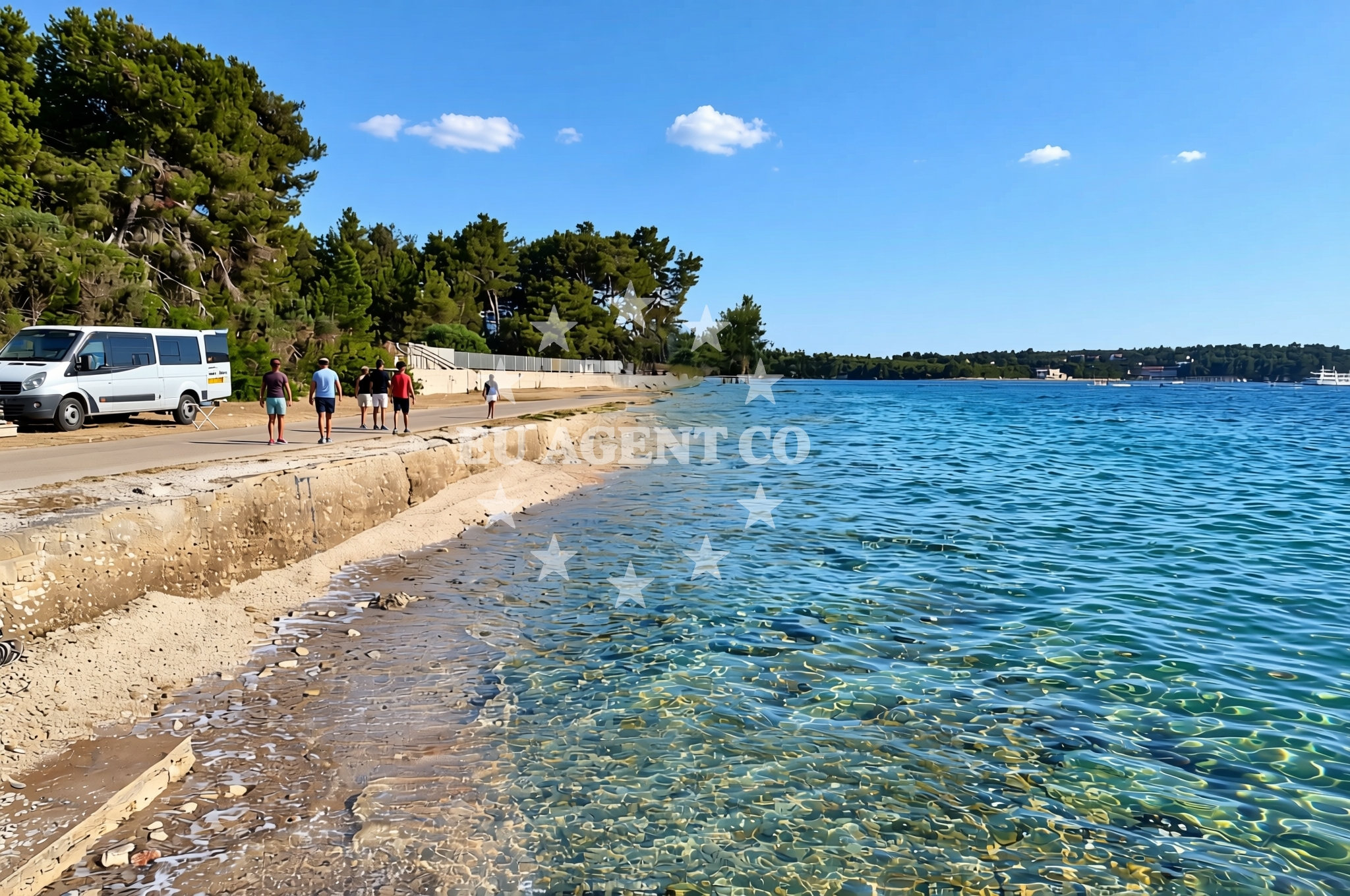 Sea and coastal view of Bijaka, Milna (Brač) Beach in Bijaka