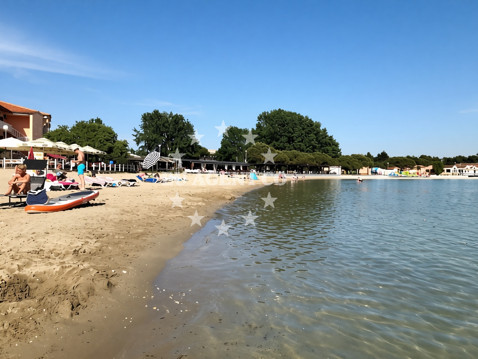 Overview of Bijeca beach in 73 Fucane, Medulin