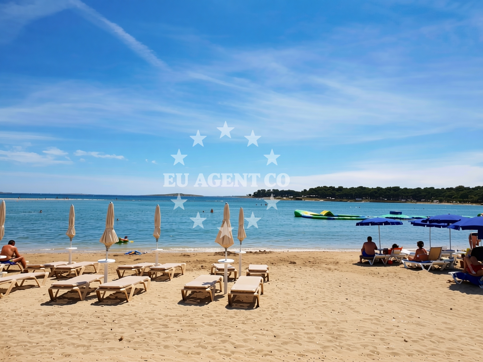 Shoreline and swimming area at Bijeca beach in 73 Fucane, Medulin
