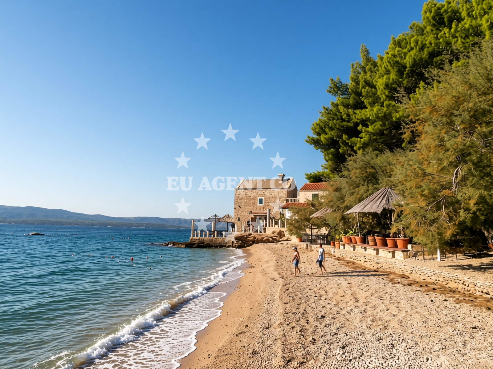Sea and coastal view of Bijela Kuca beach in David cesta 9, Bol