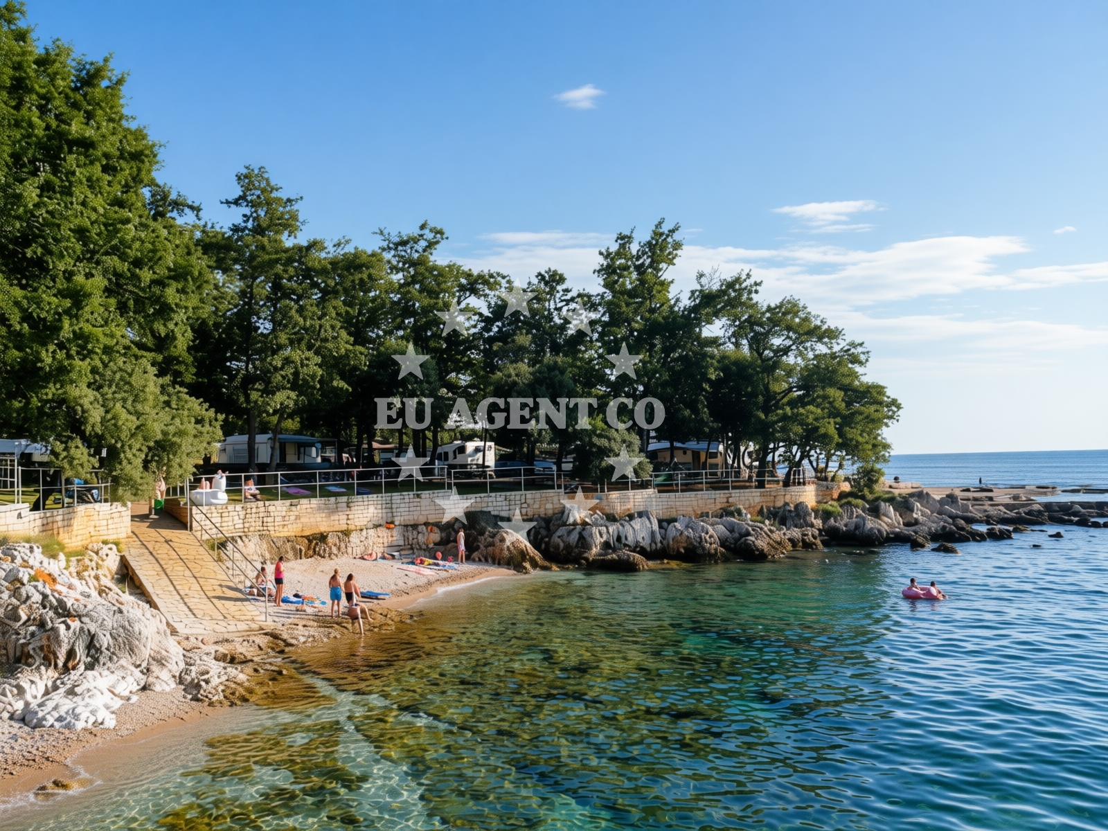 Sea and coastal view of Bijela Uvala beach in Zelena Laguna b.b 2, Poreč