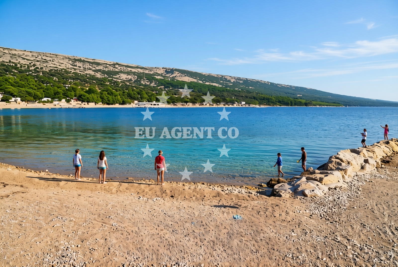 Shoreline and swimming area at Bijeli galeb, Šimuni (Pag) Beach in Bijeli galeb