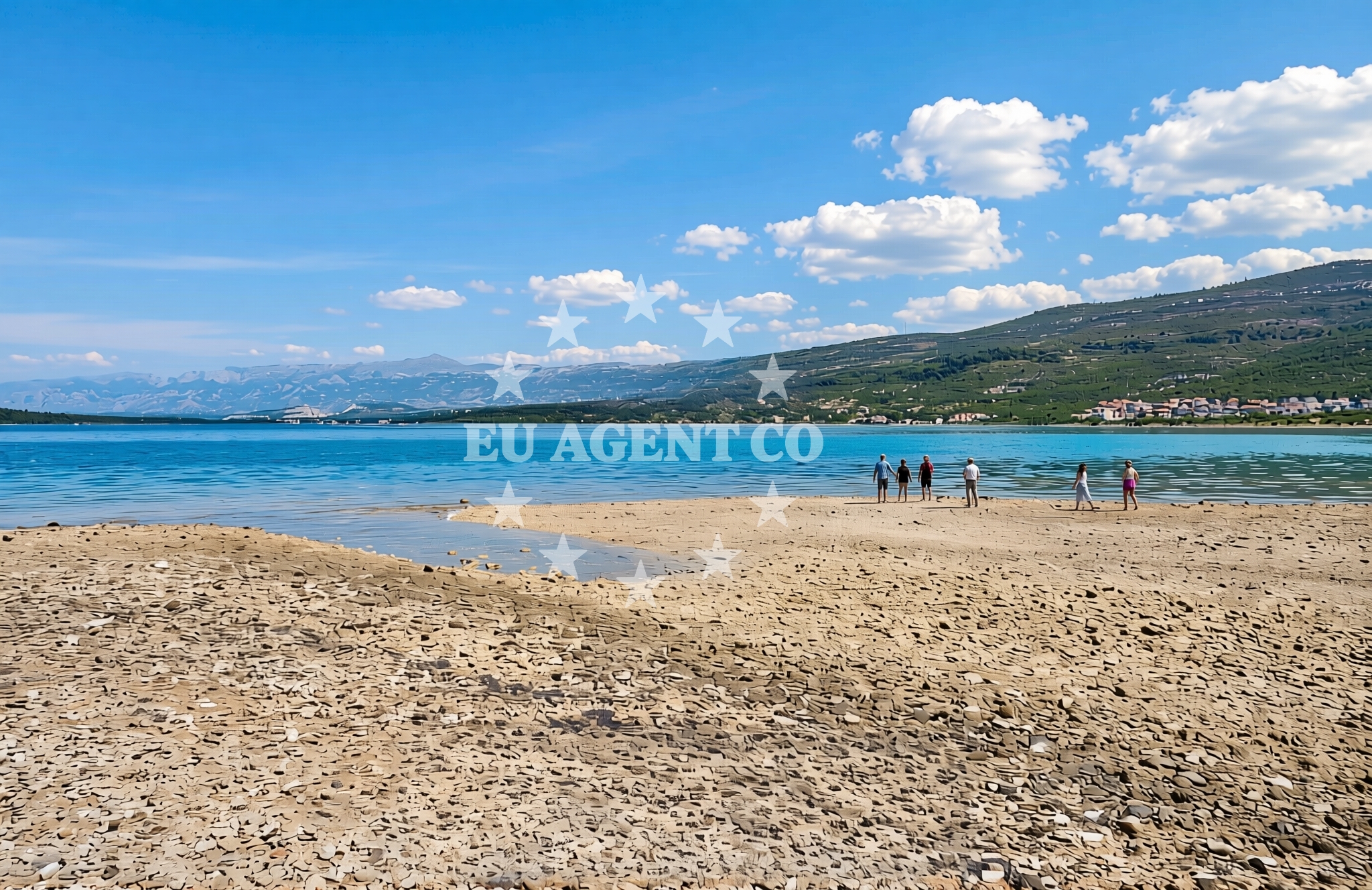 Overview of Bijeli potok, Gornji Karin Beach in Bijeli potok