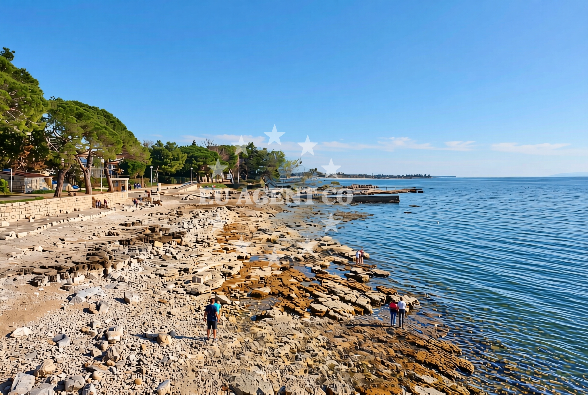Additional view of Bikini beach in 27d Đuba, Umag