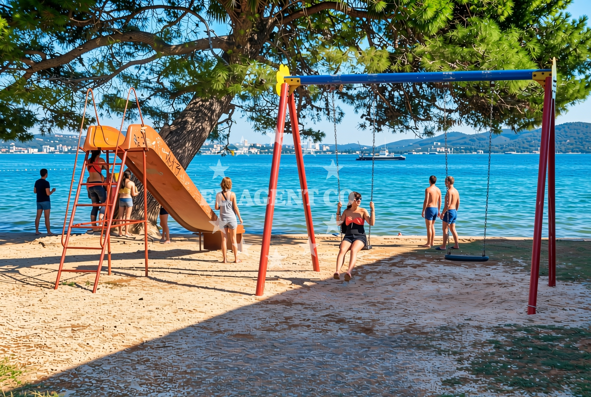 Sea and coastal view of Bilajka, Kaštel Kambelovac Beach in Bilajka