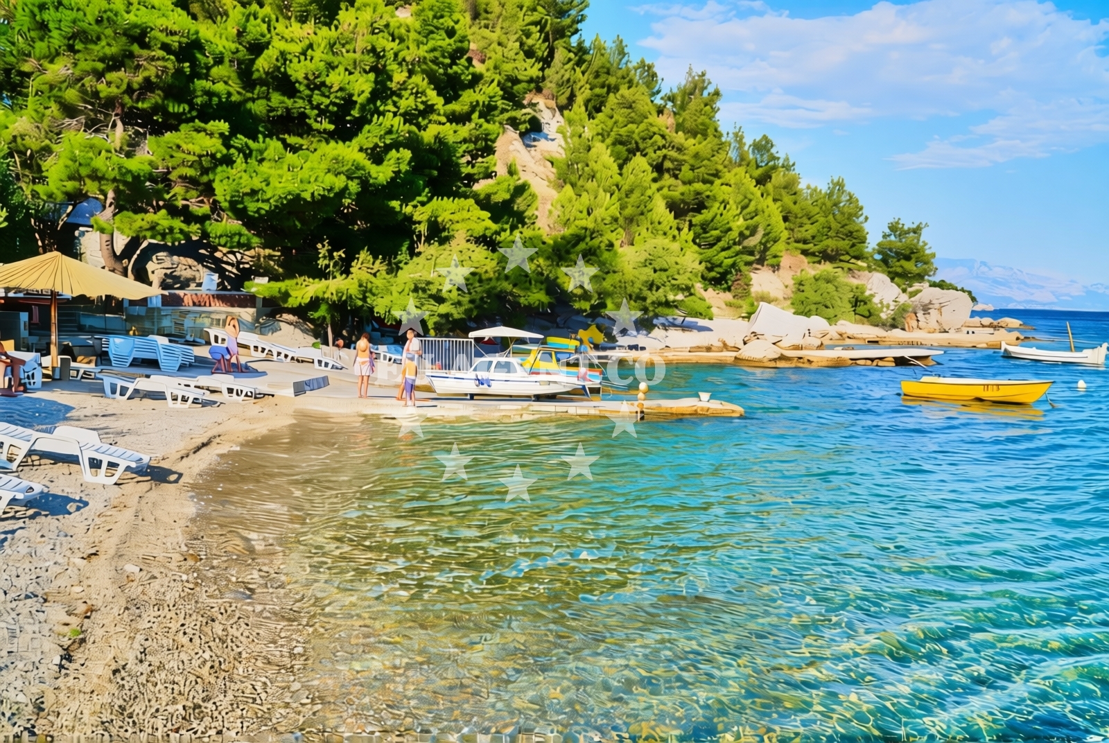 Overview of Bilčina, Stanići (Omiš) Beach in Bilčina