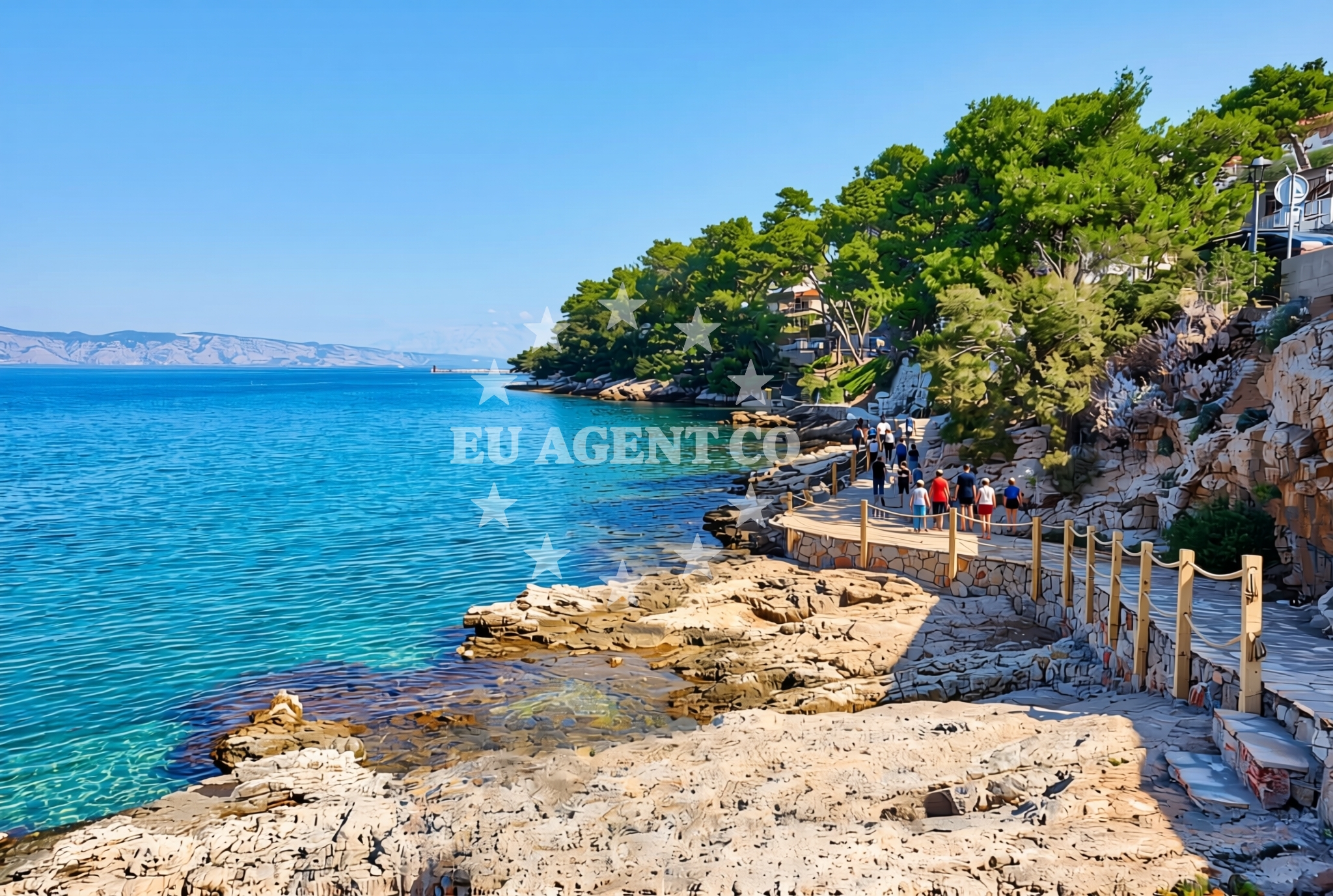 Overview of Bile stine (Gospotova rapa), Jelsa (Hvar) Beach in Bile stine (Gospotova rapa)