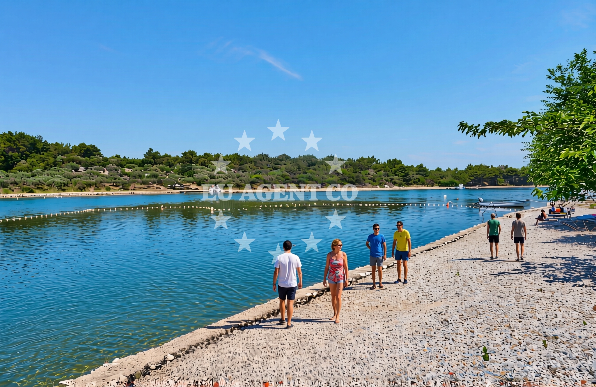 Shoreline and swimming area at Bilice: beaches and coves (4) in Bilice