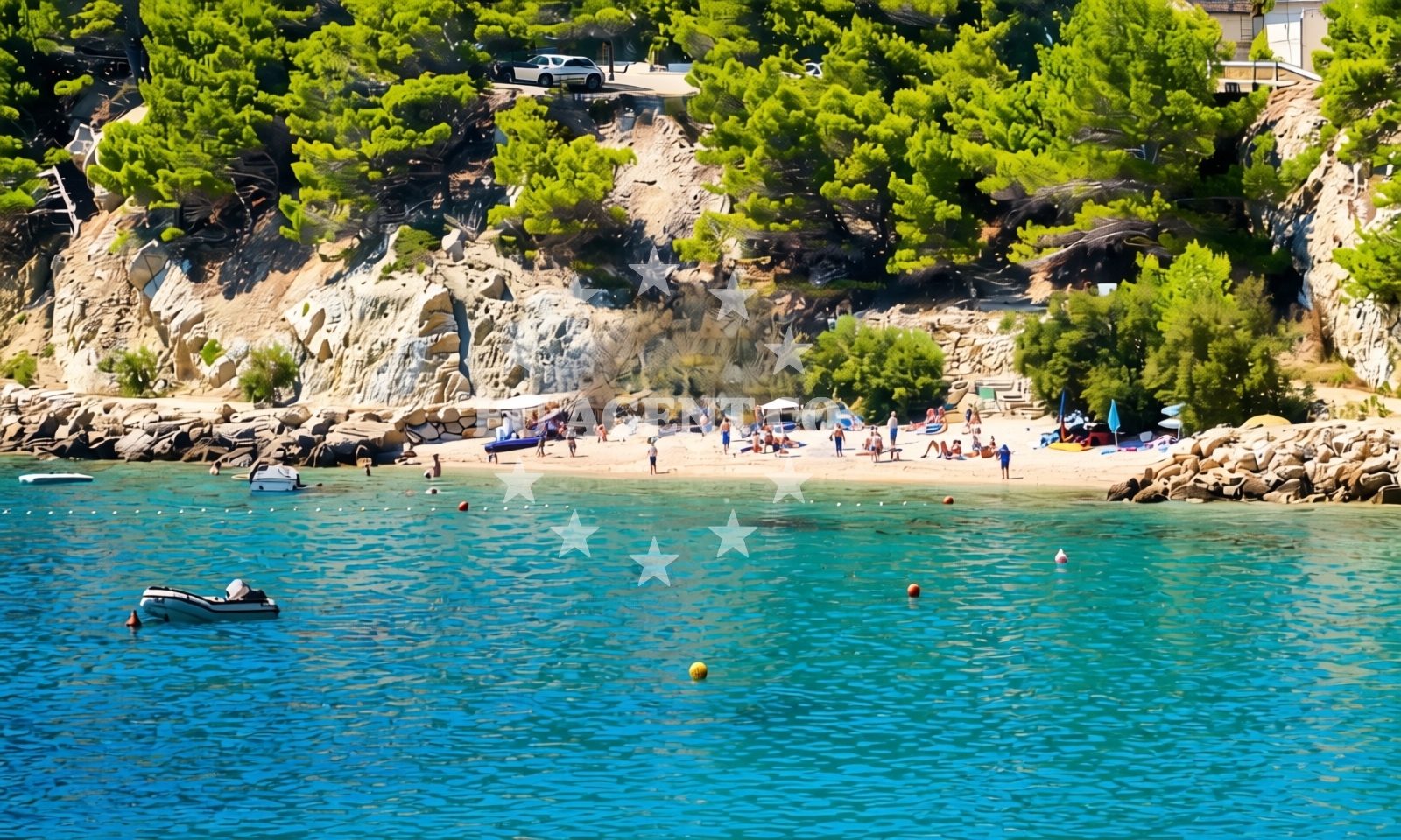 Overview of Bilići, Lokva Rogoznica Beach in Bilići