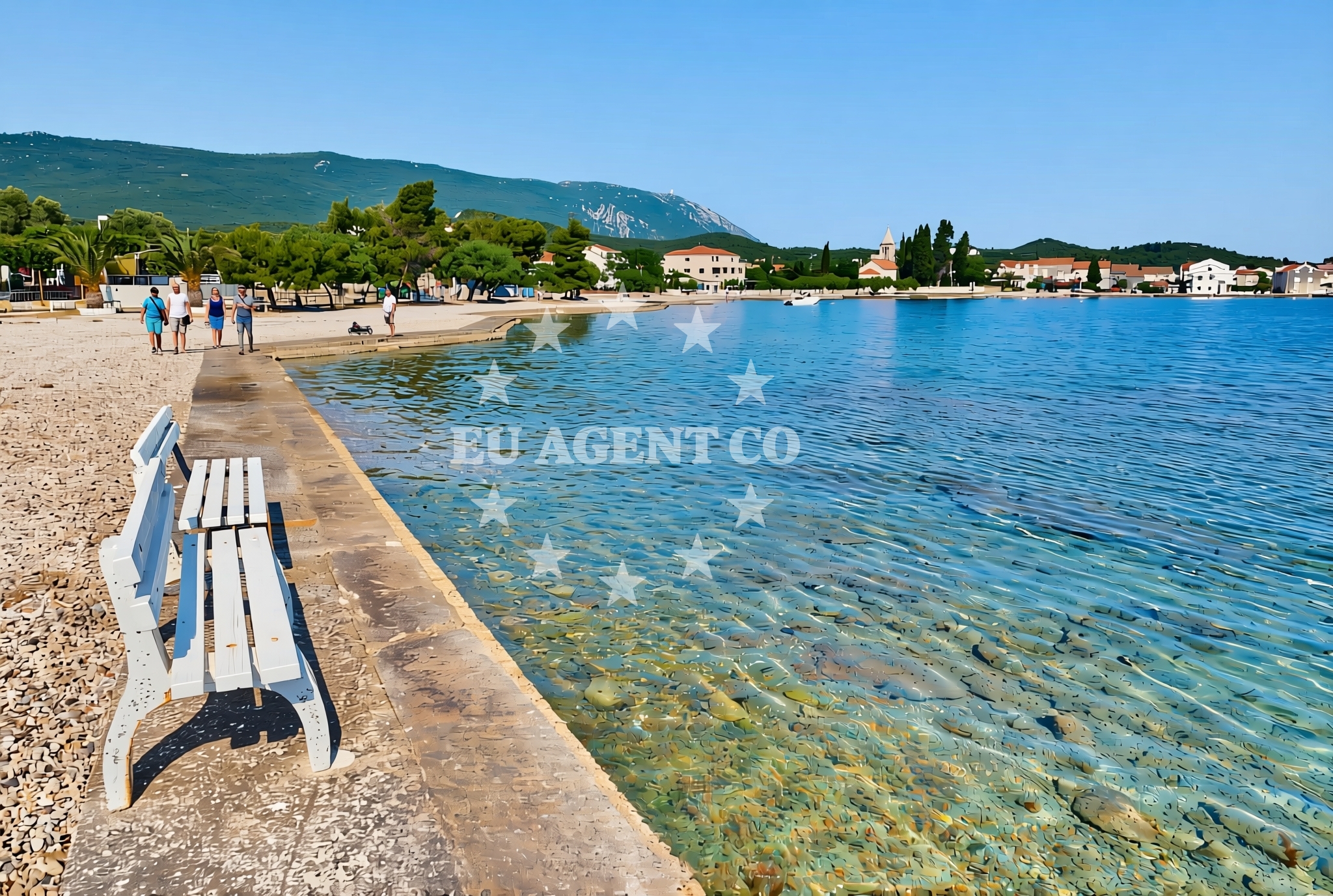 Shoreline and swimming area at Bililo, Sreser Beach in Bililo