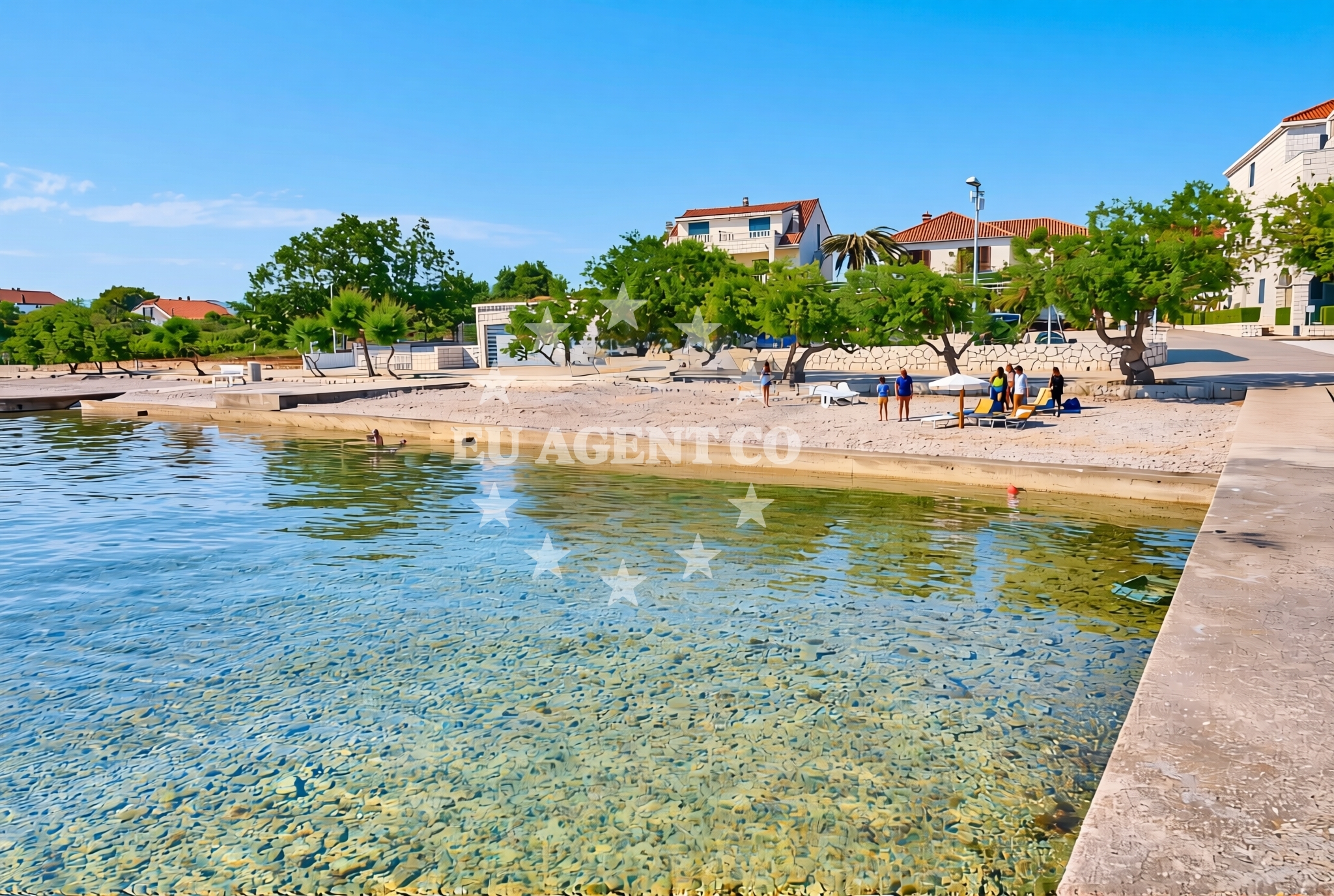 Sea and coastal view of Bililo, Sreser Beach in Bililo