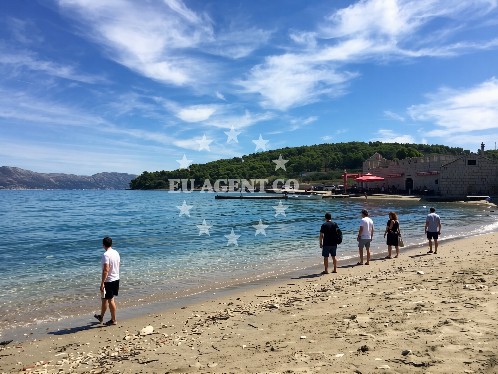 Sea and coastal view of Bilin Zal beach in Vela Glavica 654, Lumbarda