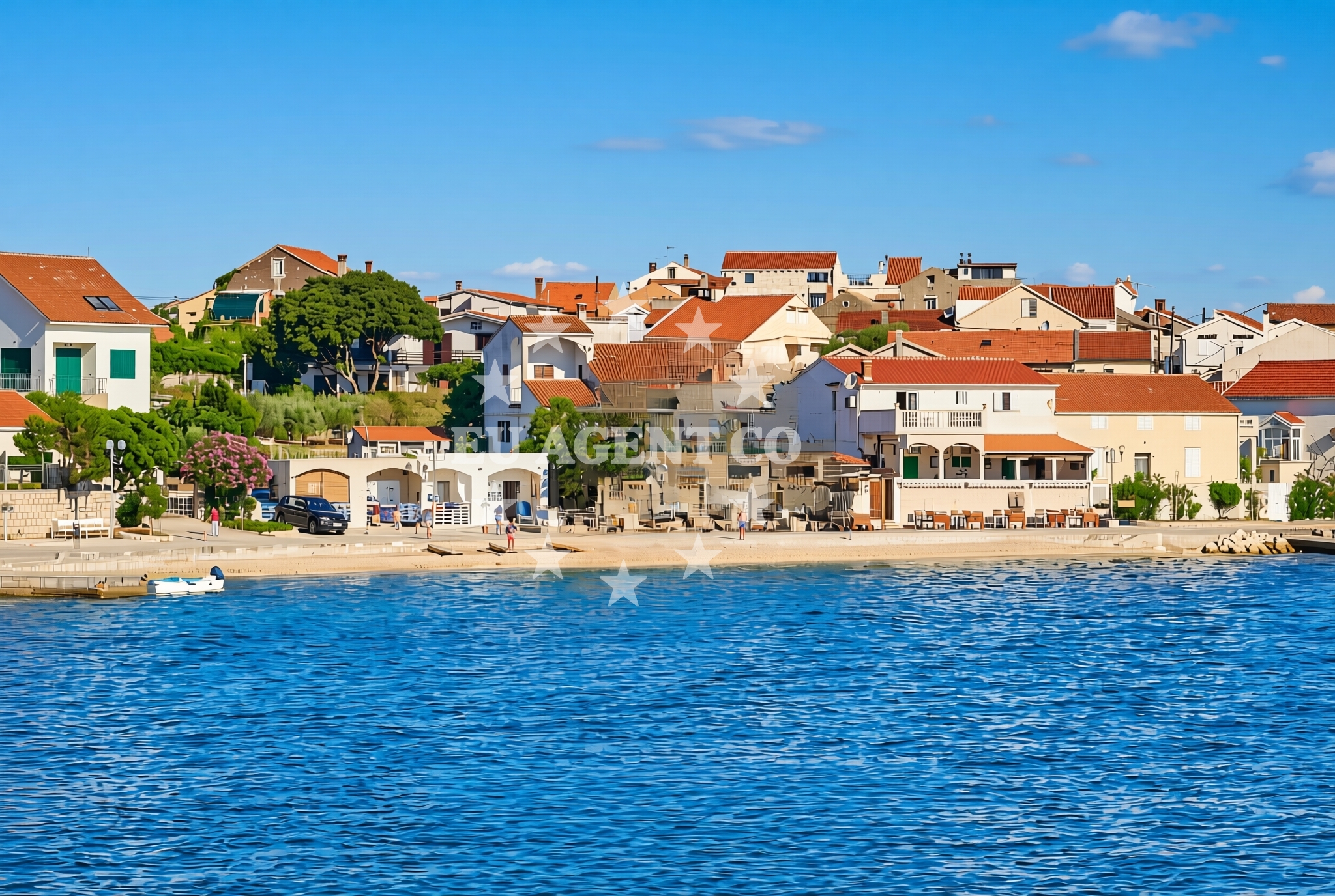 Shoreline and swimming area at Bilišće, Preko (Ugljan) Beach in Bilišće