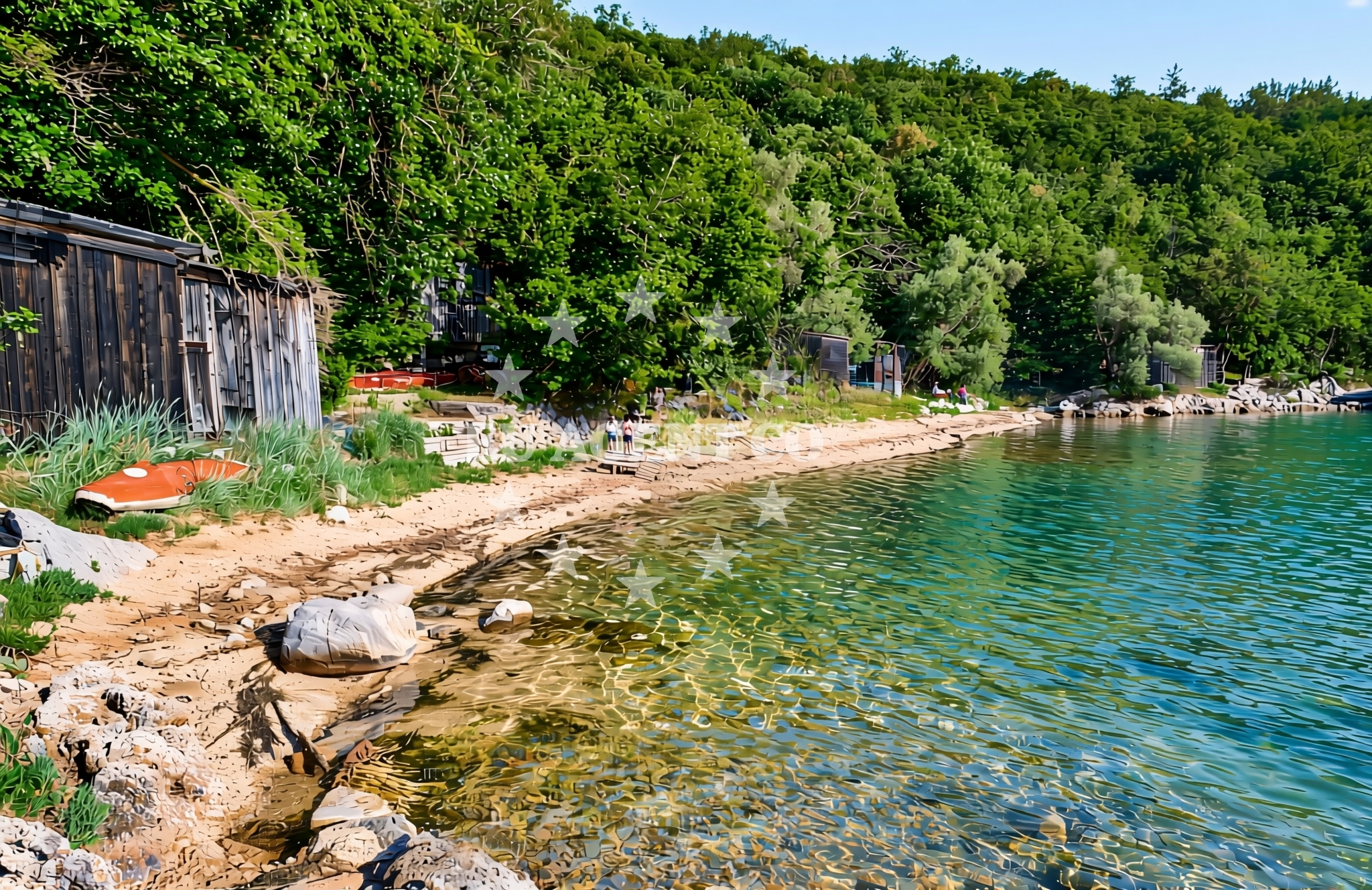 Overview of Biljina, Trgetari Beach in Biljina