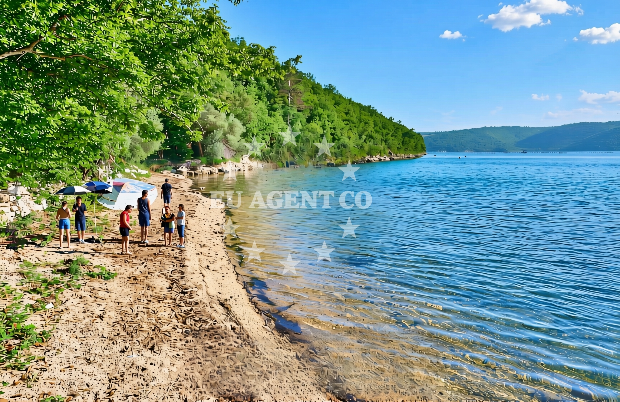 Beach facilities and surroundings at Biljina, Trgetari Beach in Biljina