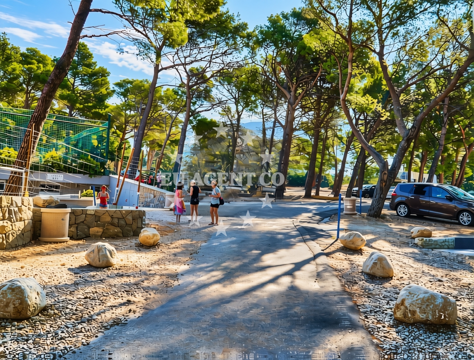 Shoreline and swimming area at Biloševac, Makarska Beach in Biloševac