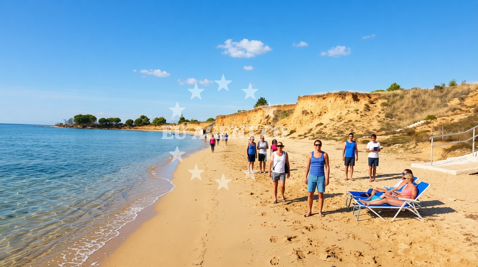 Overview of Bilotinjak beach in Bilotinjak III 14, Nin