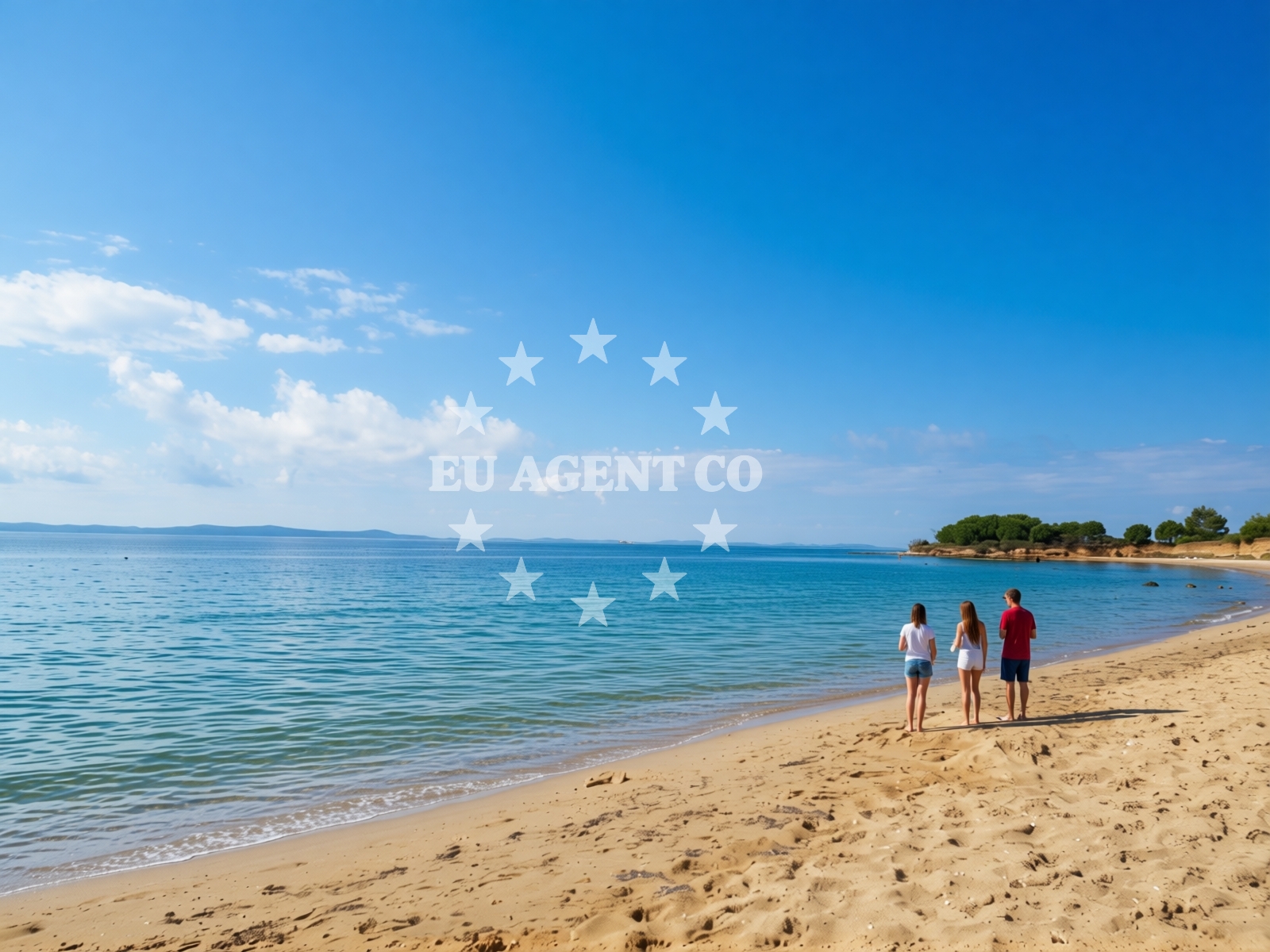 Shoreline and swimming area at Bilotinjak beach in Bilotinjak III 14, Nin