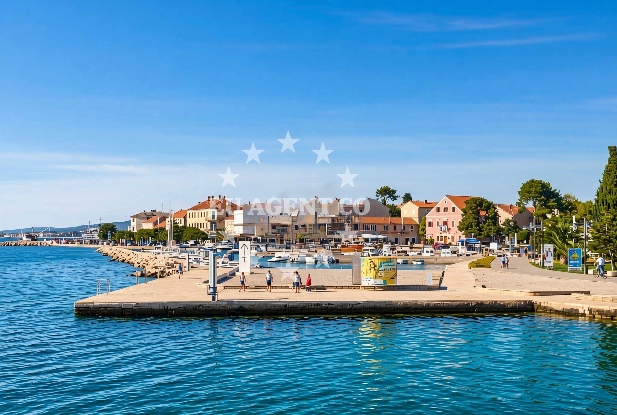 Shoreline and swimming area at Biograd na Moru: beaches and coves (10) in Biograd na Moru