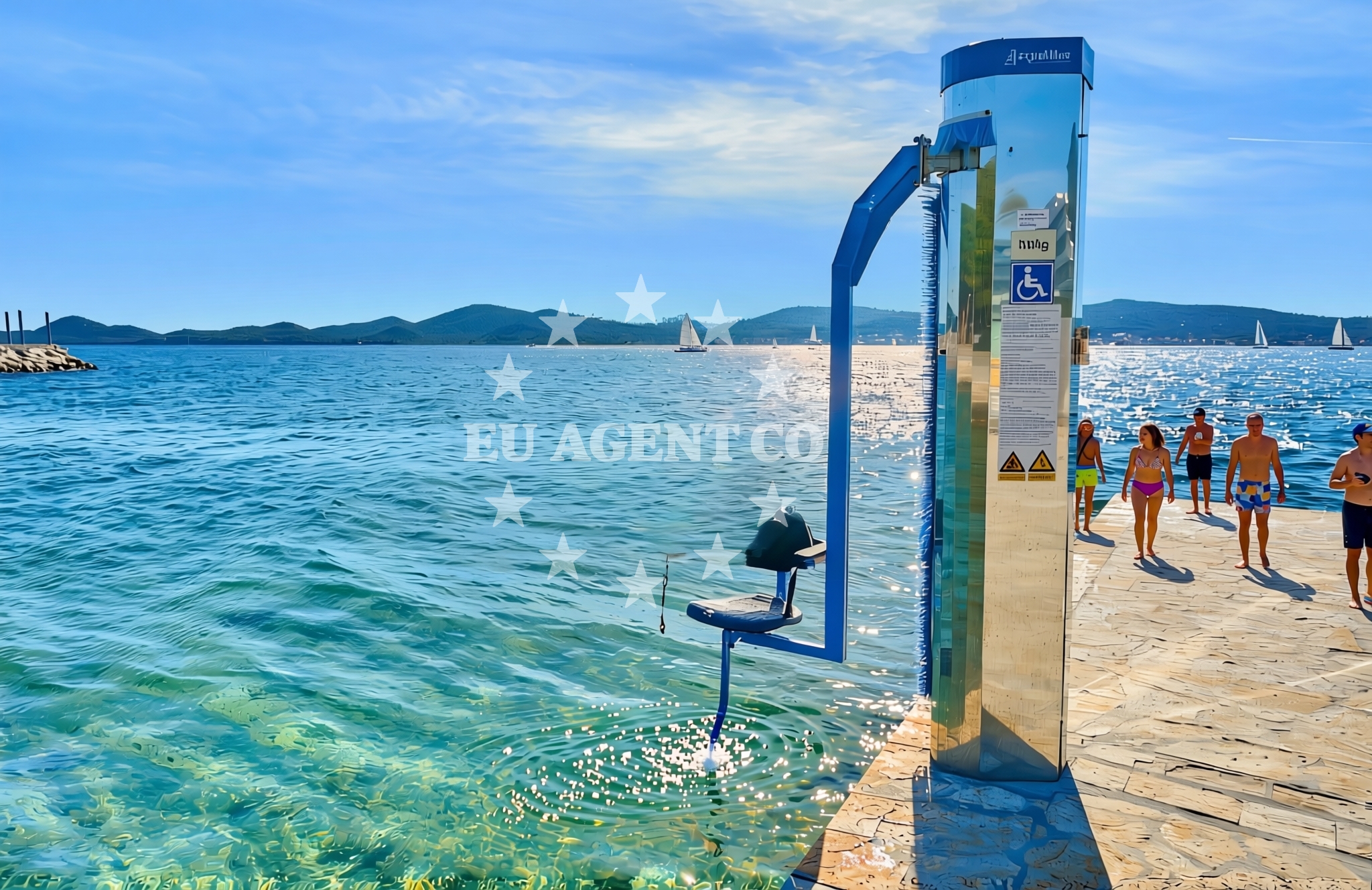 Sea and coastal view of Biograd na Moru: beaches and coves (10) in Biograd na Moru