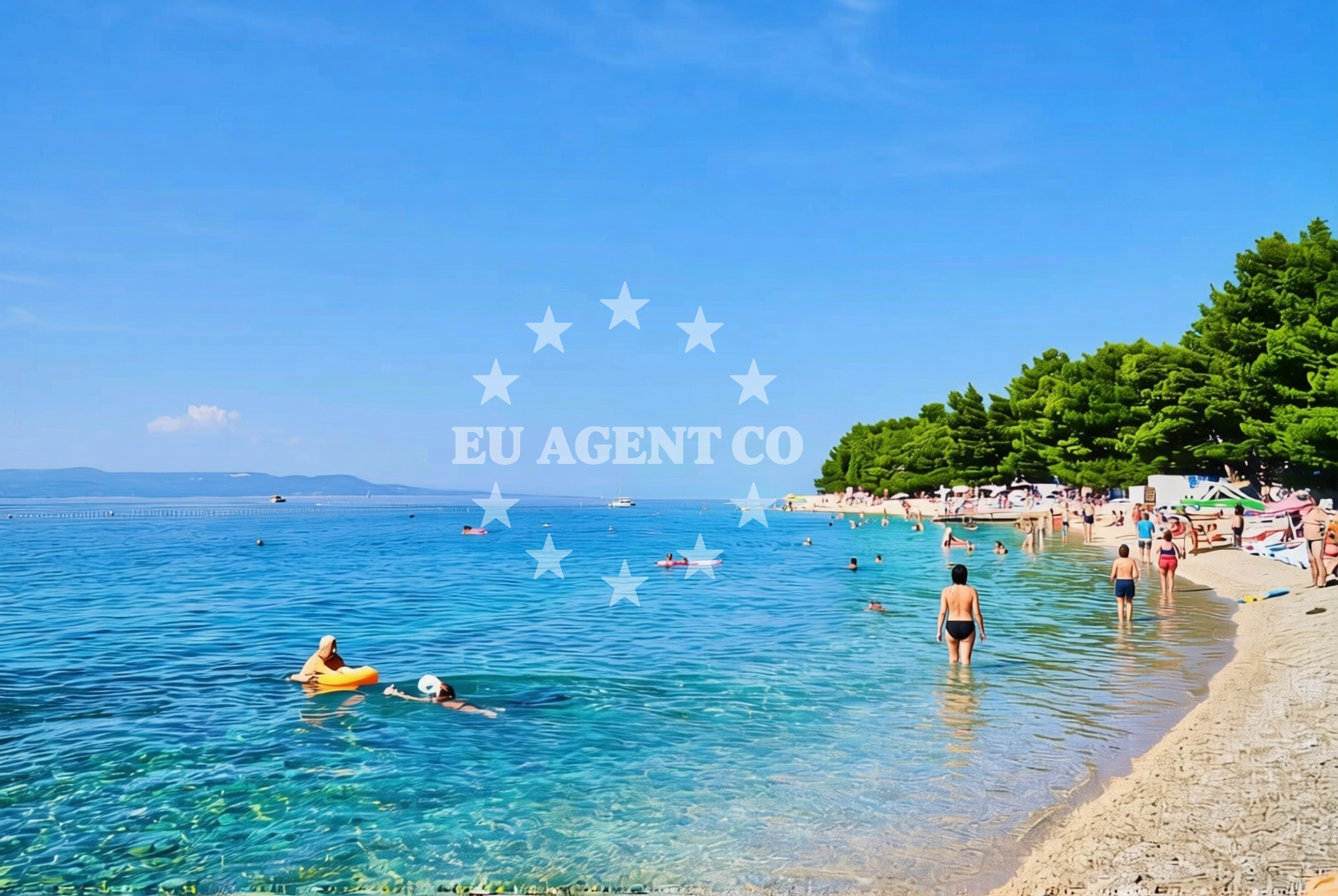 Sea and coastal view of Biokovka, Makarska Beach in Biokovka