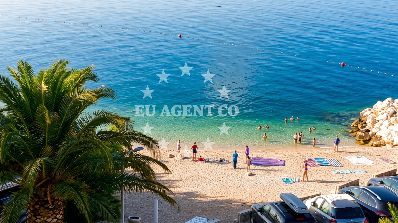 Overview of Biokovo beach in Brace Letica 1, Podgora