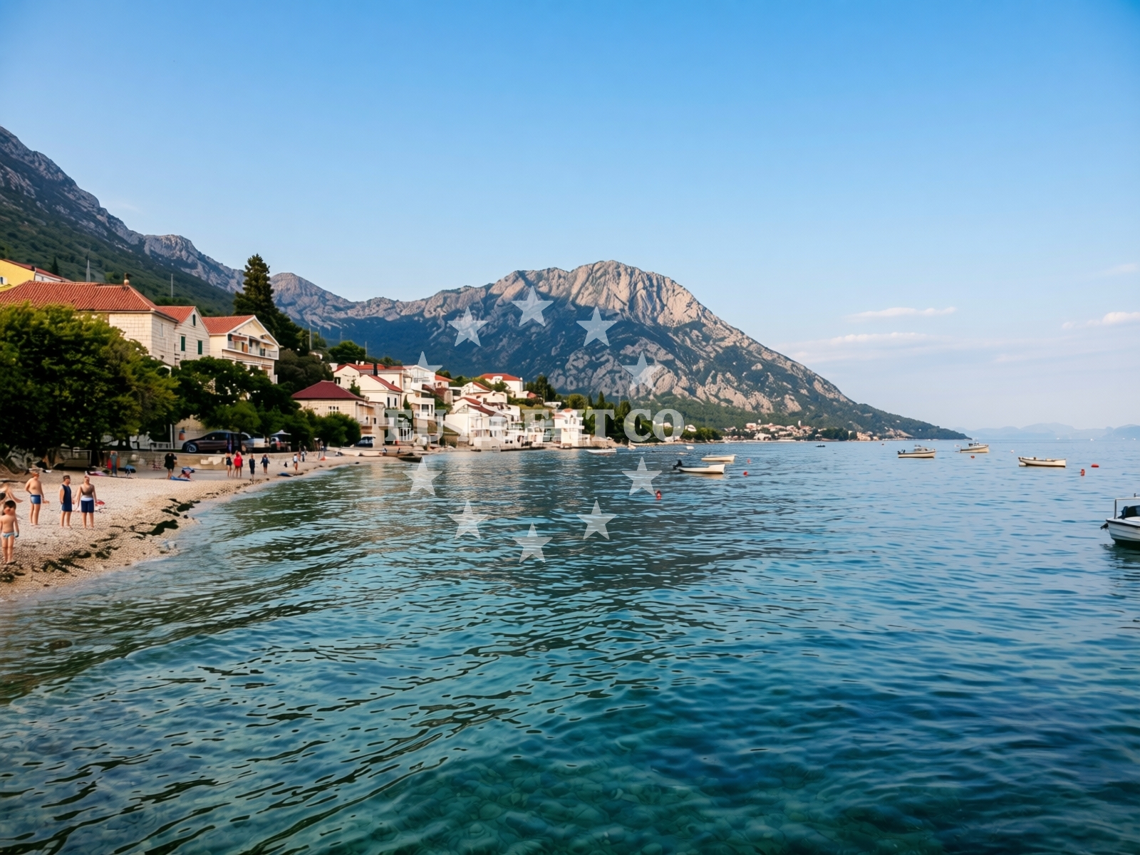 Sea and coastal view of Biserka II beach in Litnoga 12 a, Brist