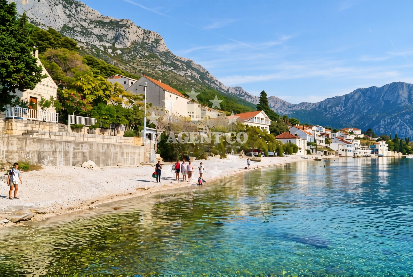 Beach facilities and surroundings at Biserka II beach in Litnoga 12 a, Brist