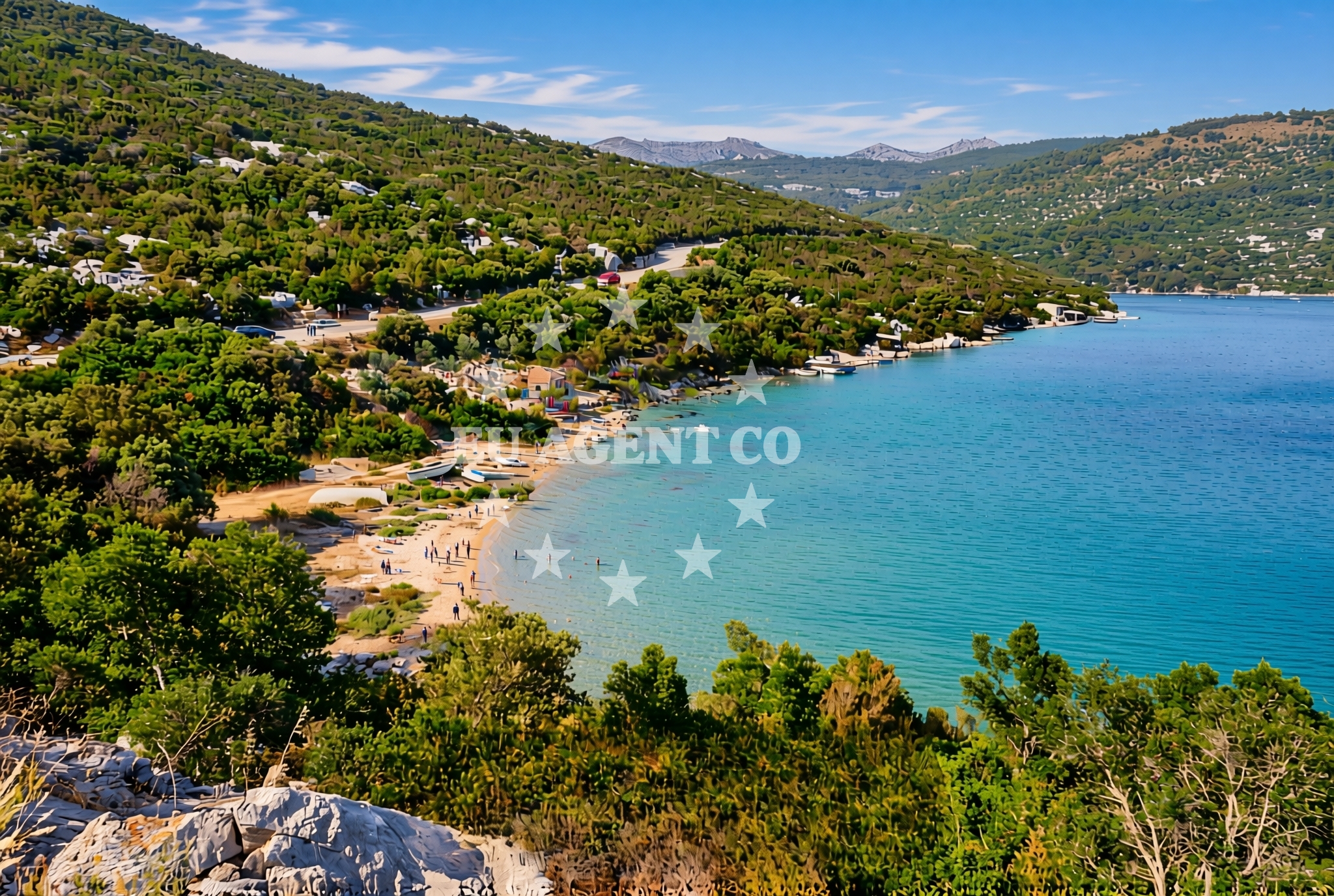 Overview of Bistrina, Stupa Beach in Bistrina