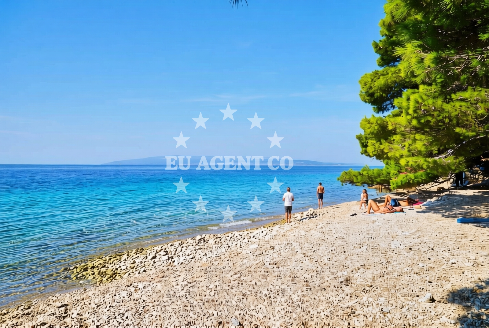Sea and coastal view of Blaca, Makarska Beach in Blaca