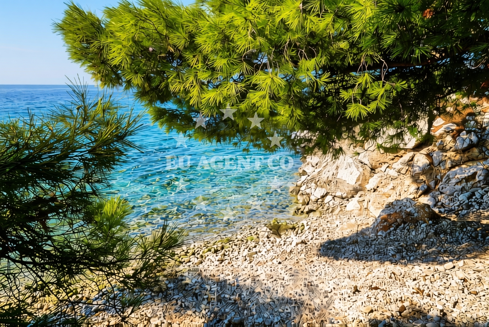Beach facilities and surroundings at Blaca, Makarska Beach in Blaca