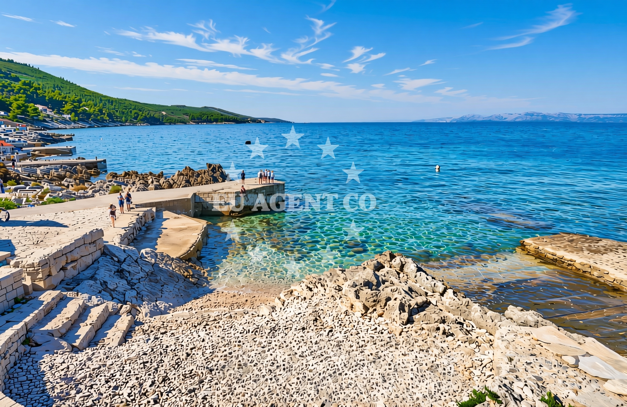 Beach facilities and surroundings at Blaca, Smokvica (Korčula) Beach in Blaca