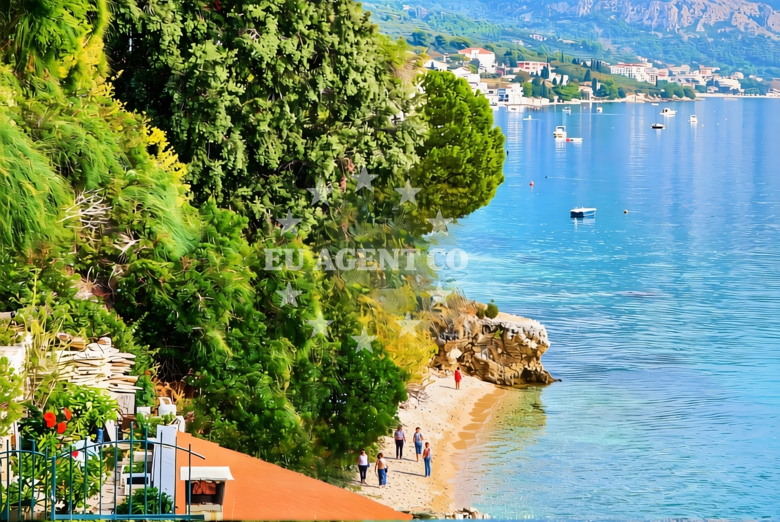 Sea and coastal view of Blatnice istok, Brist Beach in Blatnice istok