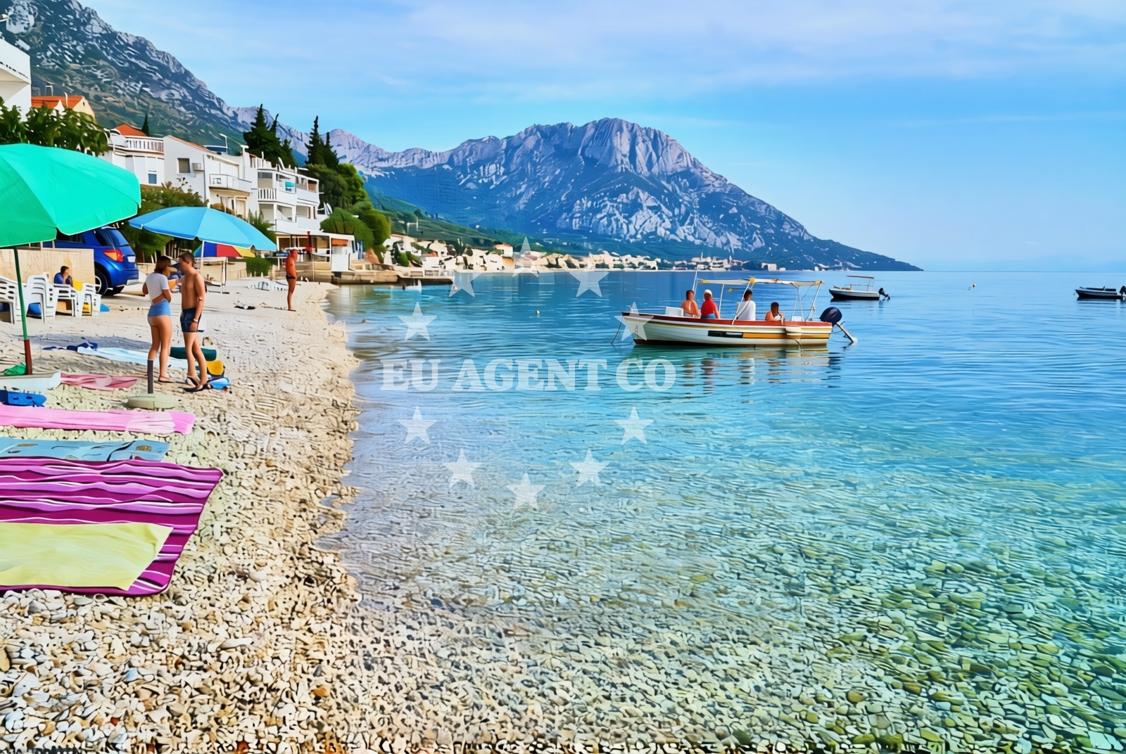 Sea and coastal view of Blatnice zapad, Brist Beach in Blatnice zapad