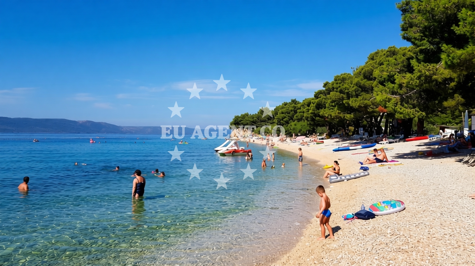 Overview of Blato beach in 29 Blato, Živogošće