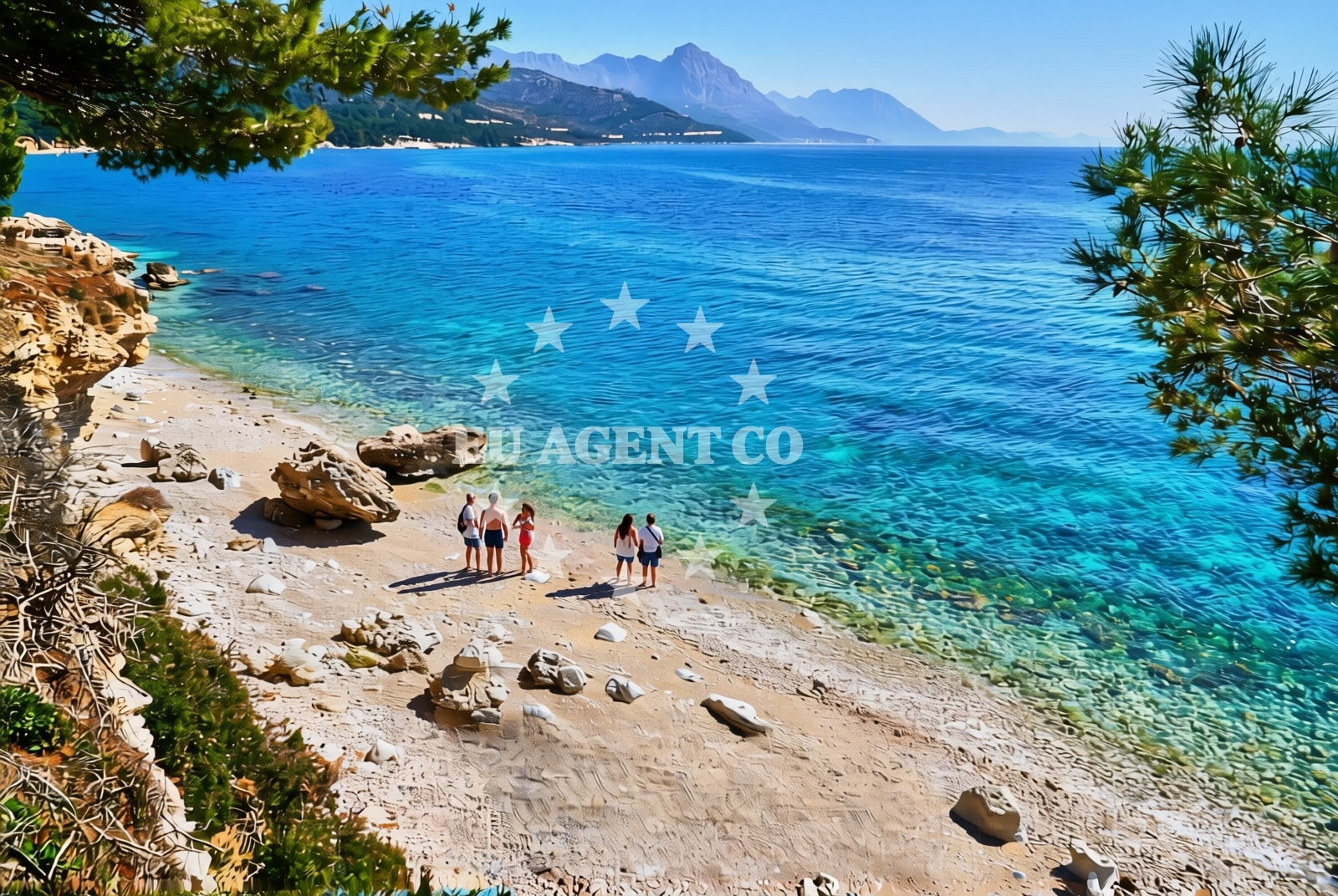 Shoreline and swimming area at Blato istok, Živogošće Beach in Blato istok