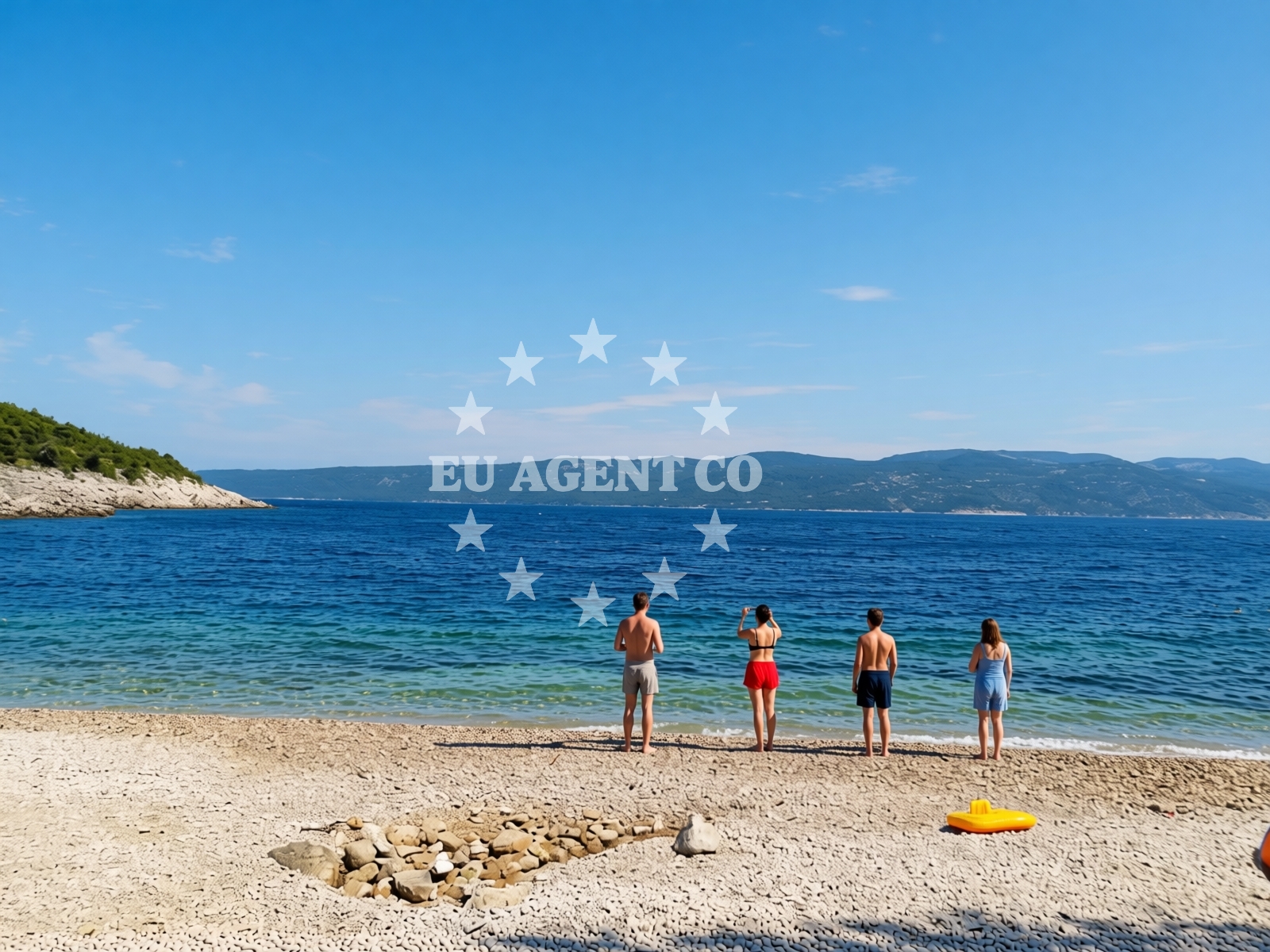 Shoreline and swimming area at Bobina beach in Zagorje, Načinovići 145 Plomin, Plomin