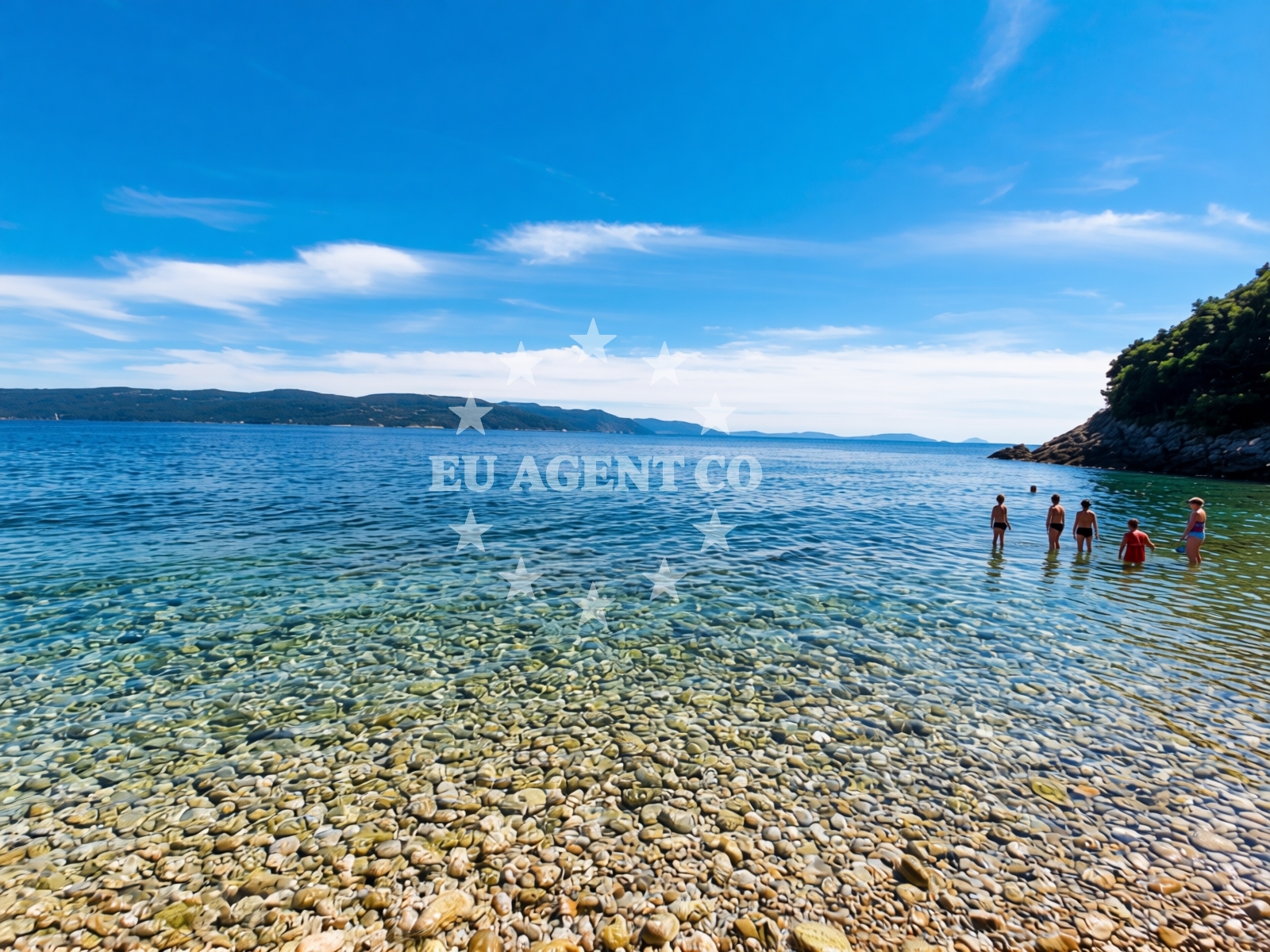 Beach facilities and surroundings at Bobina beach in Zagorje, Načinovići 145 Plomin, Plomin