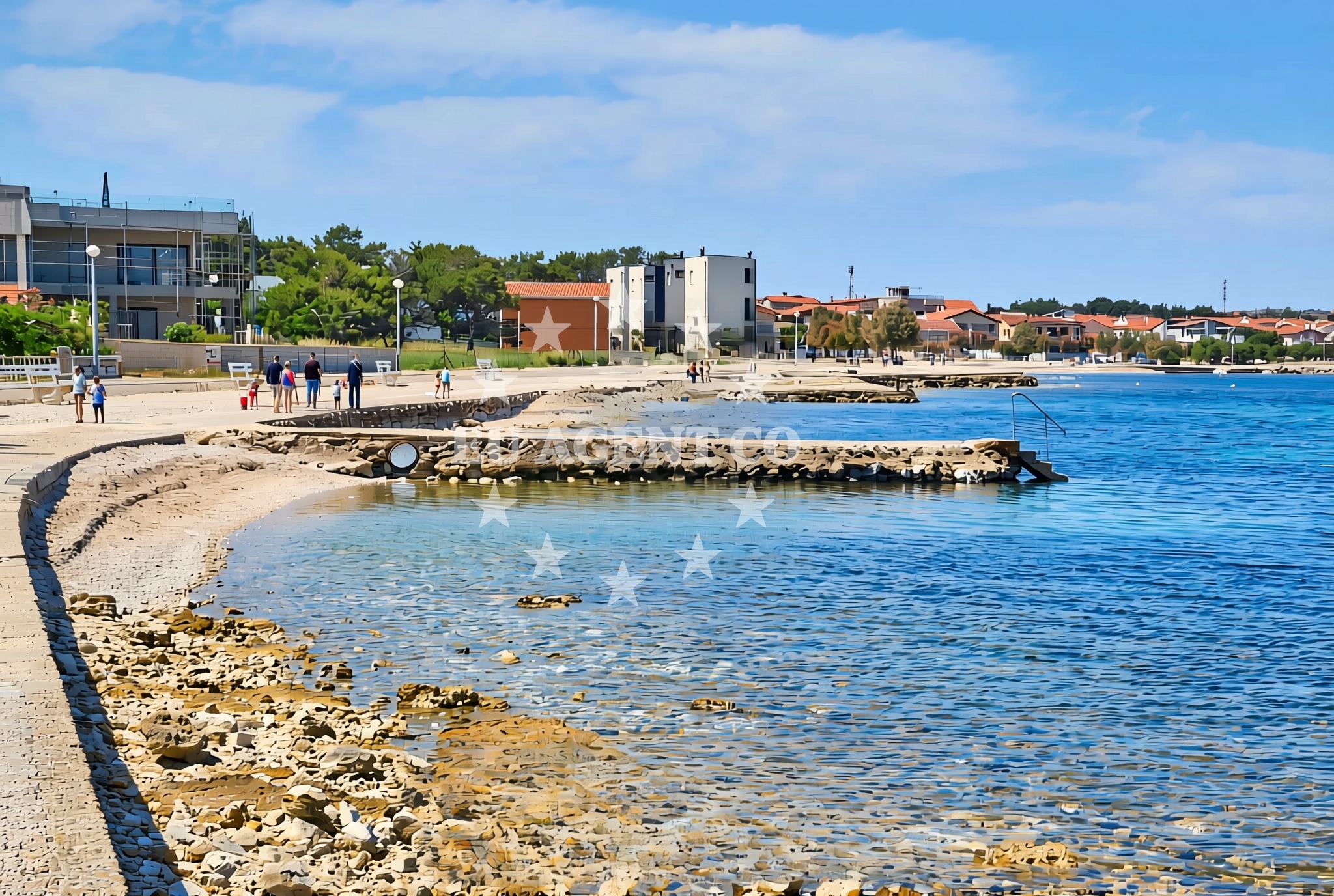Shoreline and swimming area at Bobovik zapad, Vir (Vir) Beach in Bobovik zapad