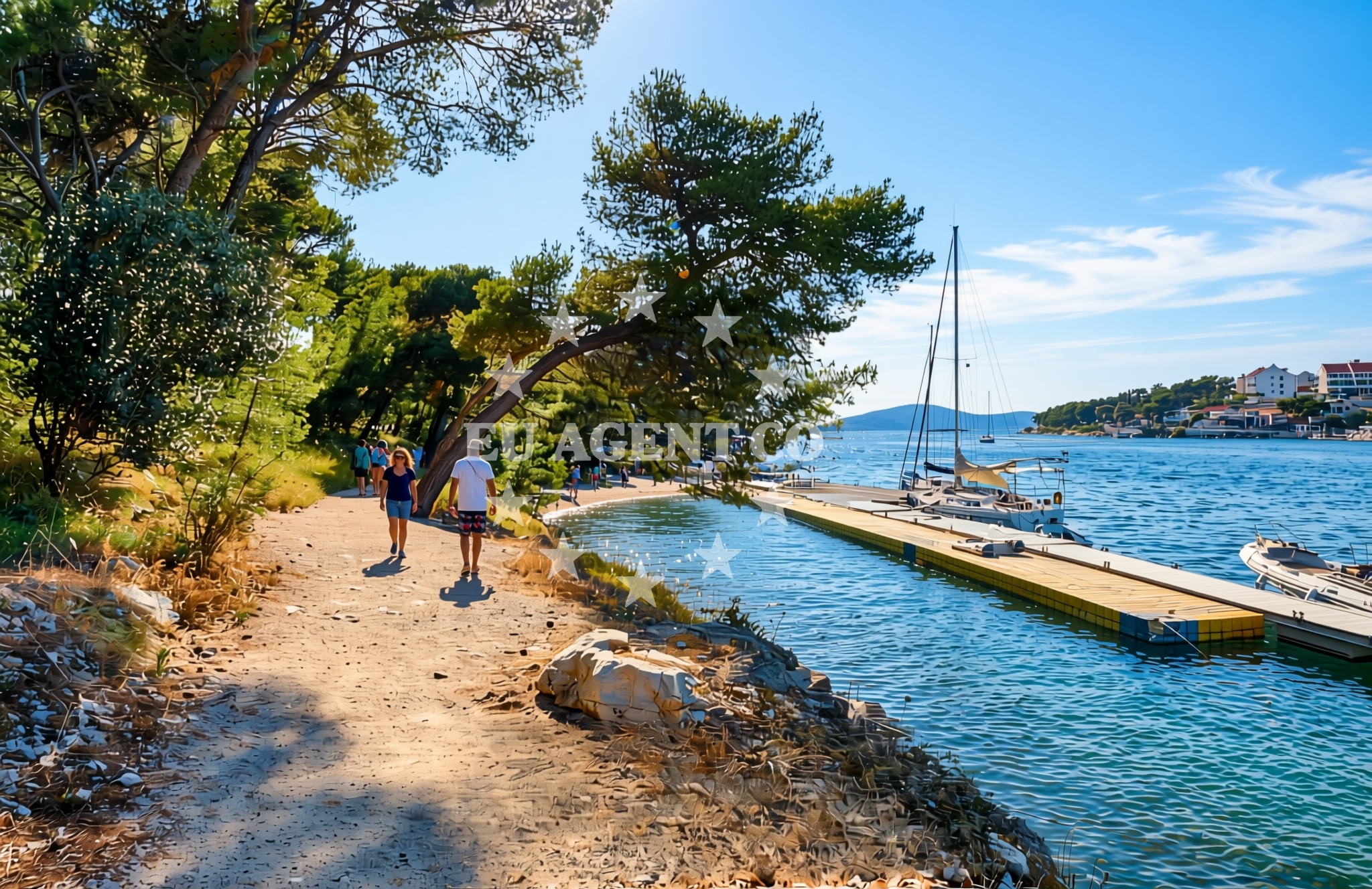 Shoreline and swimming area at Bobovišća na moru (Brač): beaches and coves in Bobovišća na moru (Brač)