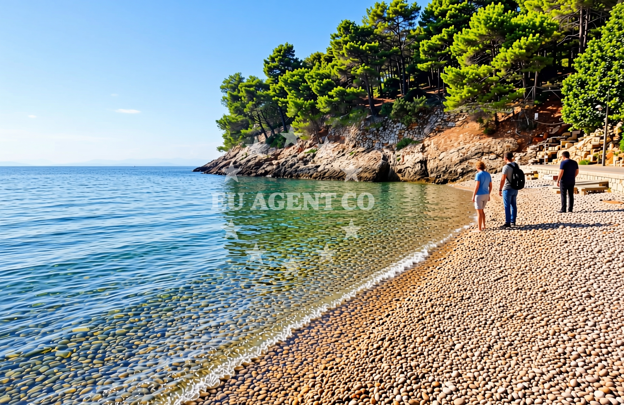 Sea and coastal view of Bočac, Gdinj (Hvar) Beach in Bočac