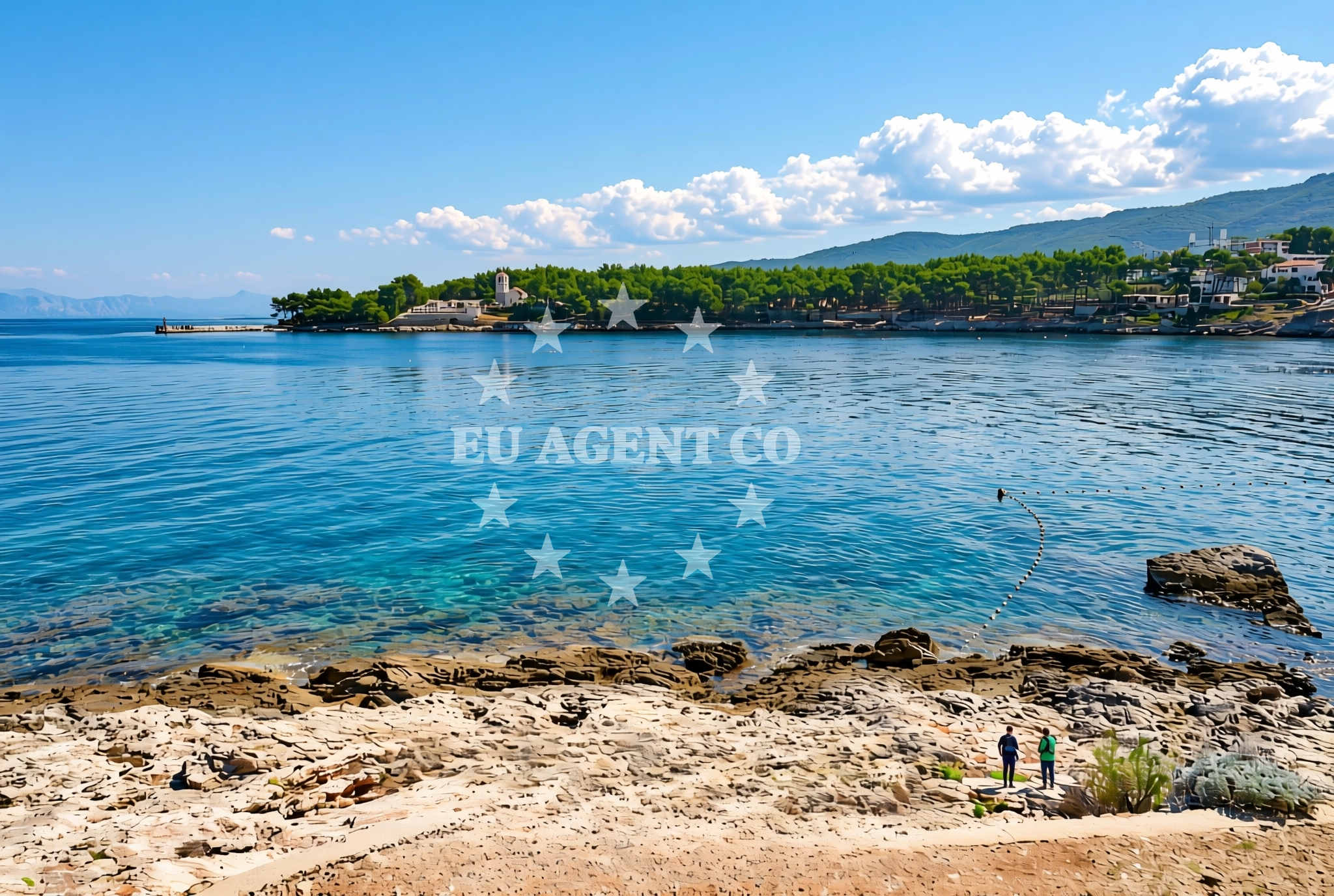 Shoreline and swimming area at Bočić, Jelsa (Hvar) Beach in Bočić